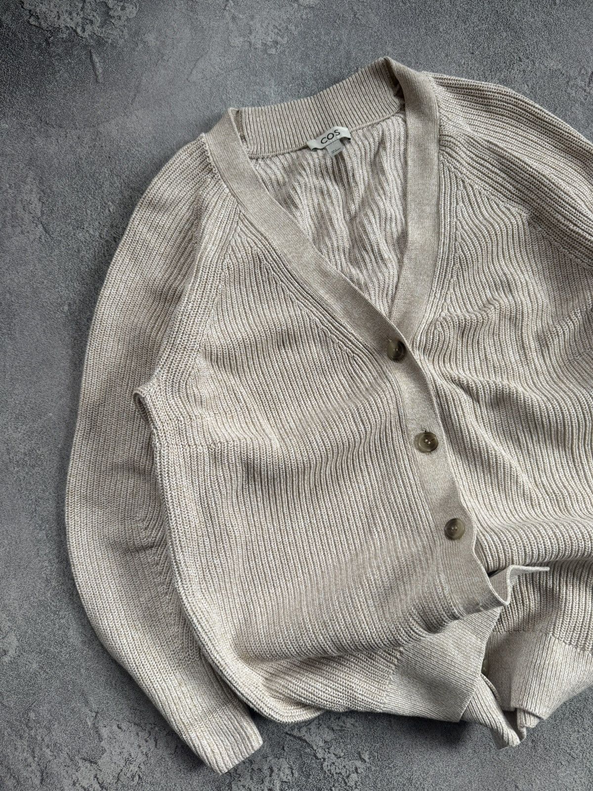 Cos × Designer COS S button up knitwear cardigan sweater jumper pullover Size S / US 4 / IT 40 - 2 Thumbnail