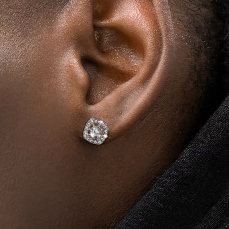 Jewelry Dark Earrings One Pairs Chrome Jewelry Size ONE SIZE - 2 Thumbnail