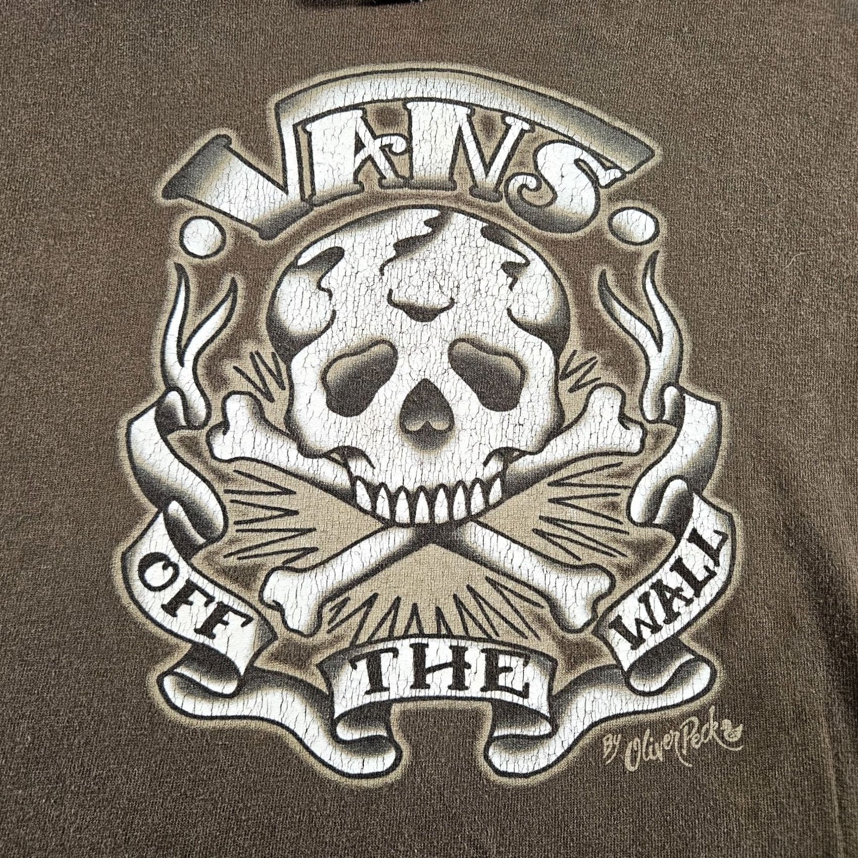 Vans VINTAGE Vans Off The Wall T-Shirt Men S Brown Small Grunge Logo Summer Spring Crew Neck Short Sleeve Size US S / EU 44-46 / 1 - 3 Thumbnail
