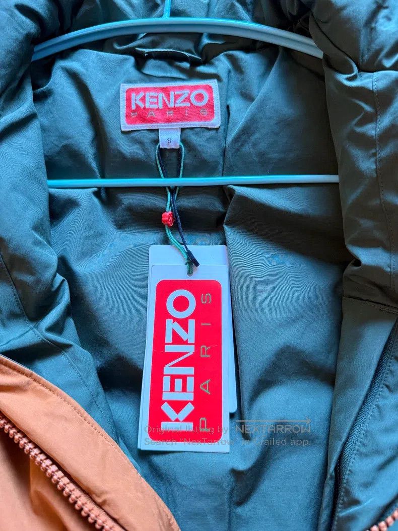 Kenzo Kenzo Patchwork Puffer Jacket, Brown + Orange, Collar Dark Size US S / EU 44-46 / 1 - 4 Thumbnail