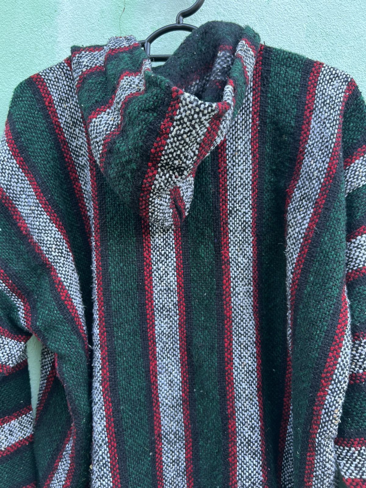 Japanese Brand Vintage VEL-MEX Mexican Baja Hoodie Drug Rug Striped XL Size US L / EU 52-54 / 3 - 13 Thumbnail