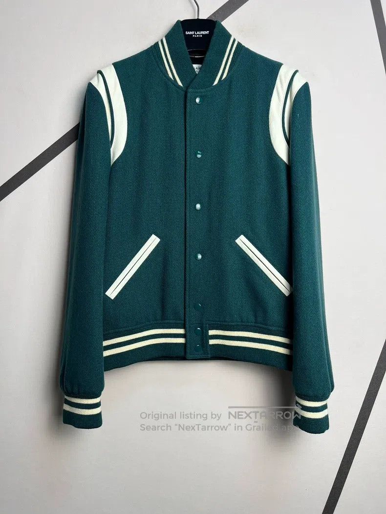 Other Saint Laurent Paris Sheepskin Patchwork Wool Baseball Jack Size US M / EU 48-50 / 2 - 1 Thumbnail