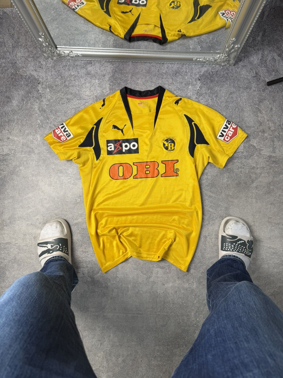 Puma Puma BSC Young Boys 2000s Home Jersey / OBI Sponsor Patch Size US M / EU 48-50 / 2 - 2 Thumbnail