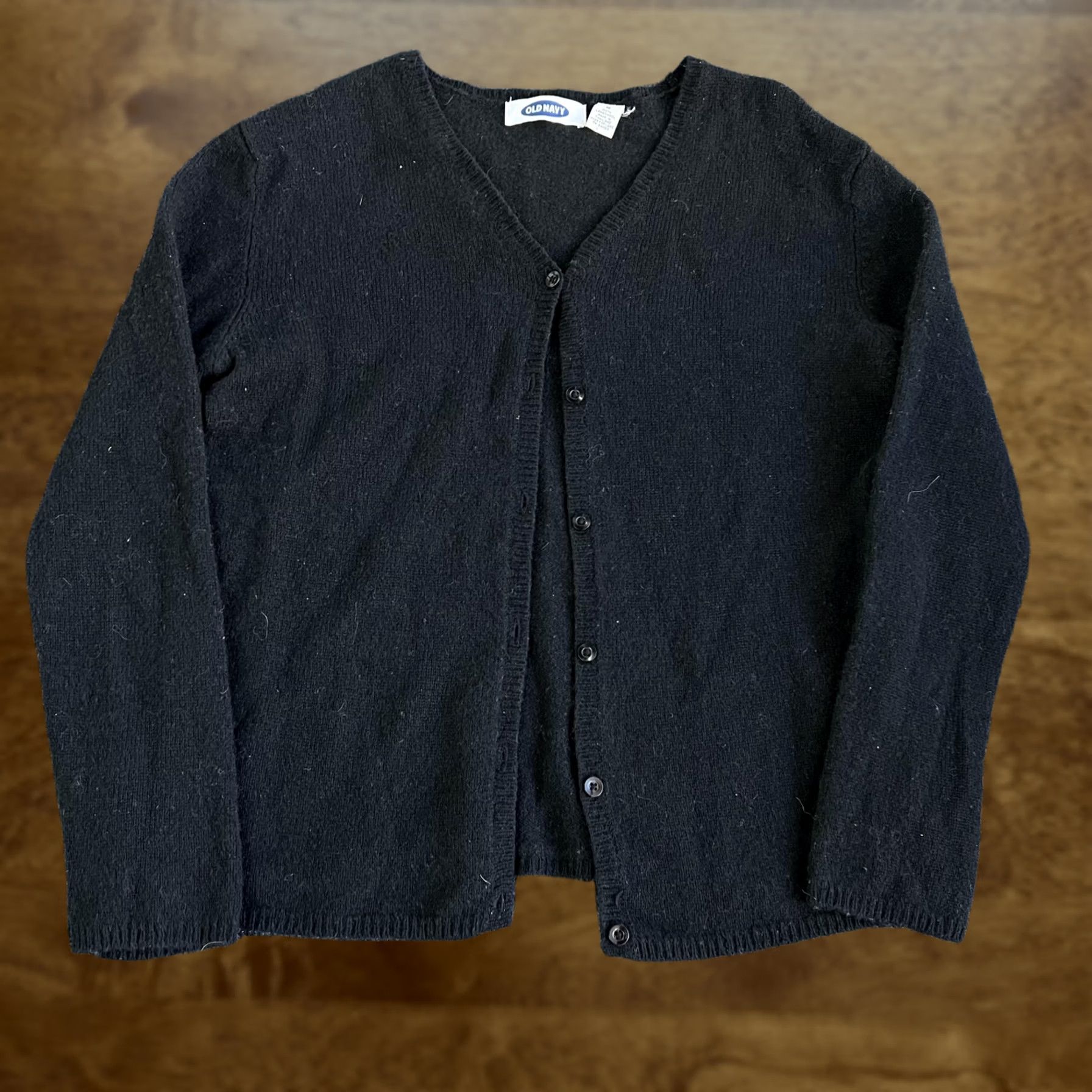 Old Navy Y2K Old Navy Cardigan Mens M Black Lambswool V-Neck Knit Button Sweater Size US M / EU 48-50 / 2 - 1 Thumbnail