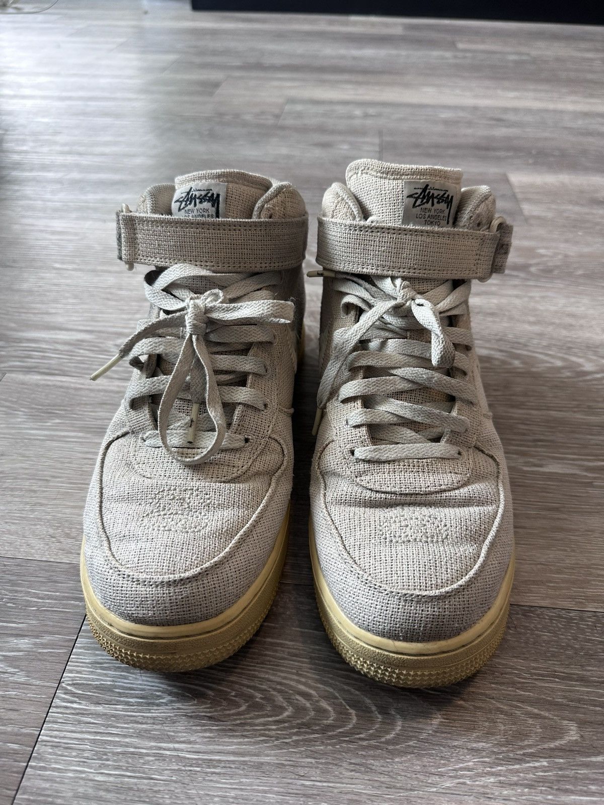 Nike × Stussy 2022 Stussy x Nike Air Force 1 Mid 'Fossil' Size US 10 / EU 43 - 3 Thumbnail