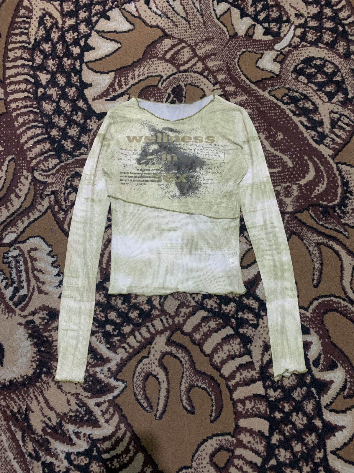 Japanese Brand 00s Nicco Tatto Sher Mesh Shirt Inspired Jean Paul Gaultier Size M / US 6-8 / IT 42-44 - 1 Thumbnail