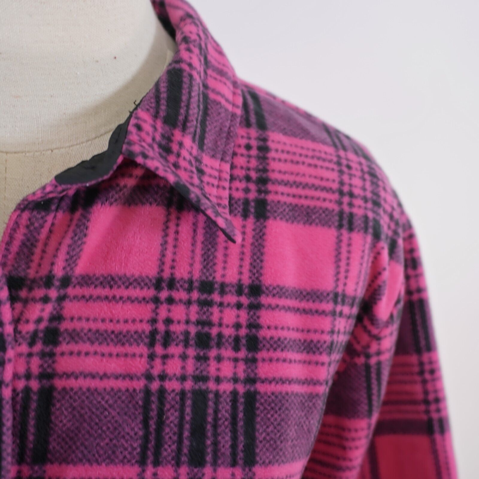 Lee Lee Riders Pink Plaid Flannel Large Button Front Collared Sh Size L / US 10 / IT 46 - 2 Thumbnail