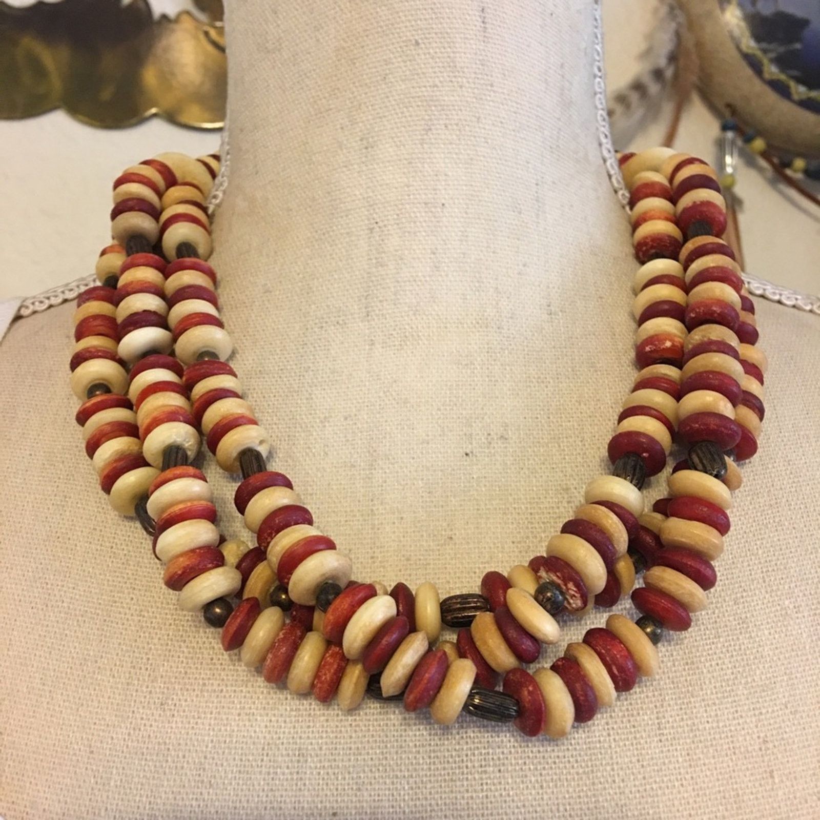 Vintage Vintage multi strand tribal look necklace Size ONE SIZE - 1 Thumbnail