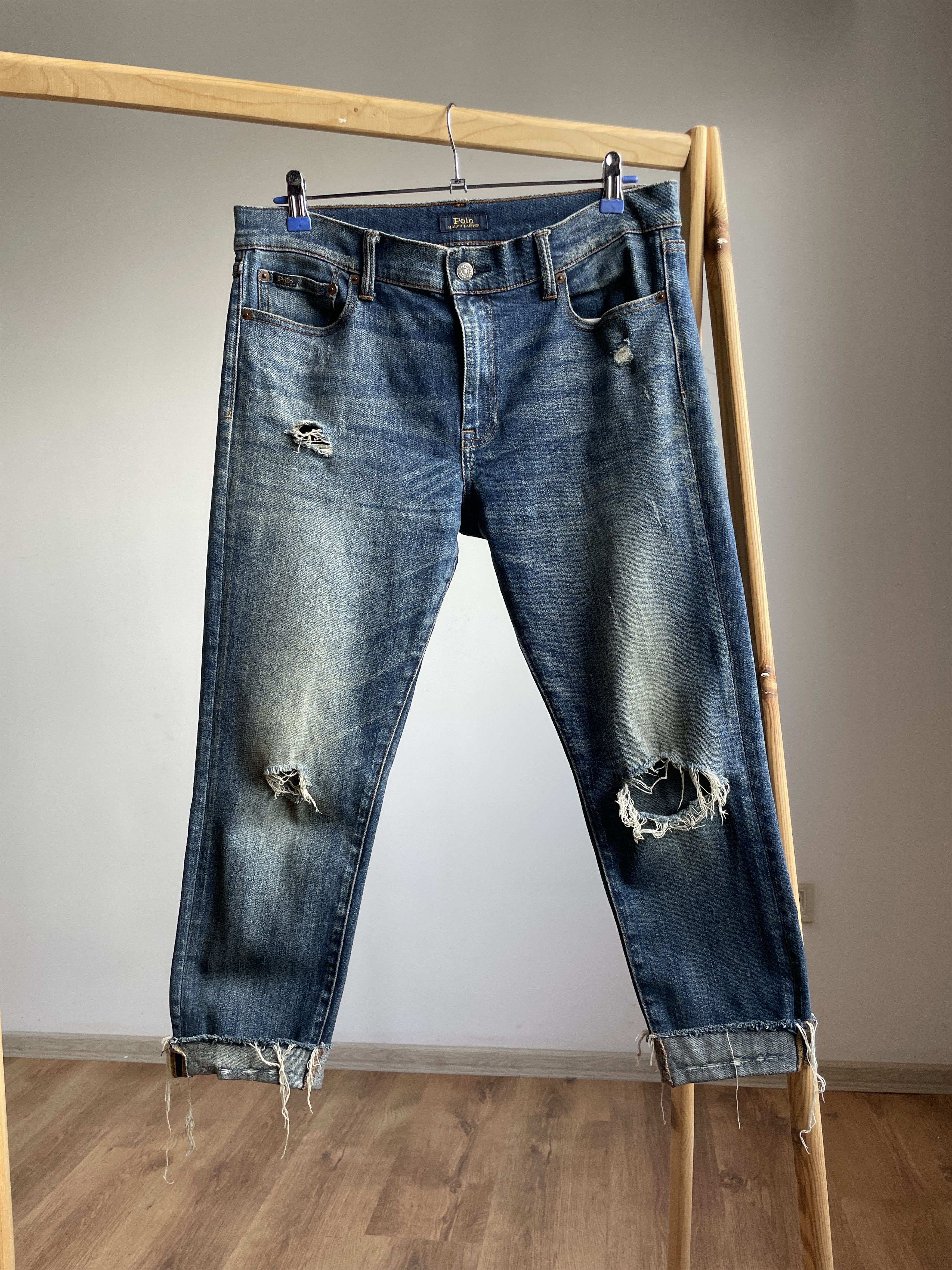 Polo Ralph Lauren Polo Ralph Lauren Womens Tompkins Skinny Distressed Denim Size 32" / US 10 / IT 46 - 1 Thumbnail
