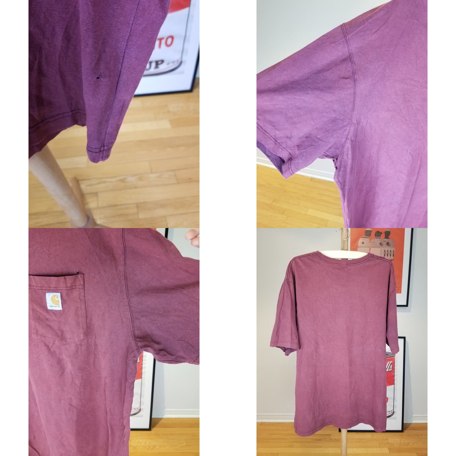 Carhartt VINTAGE Carhartt ONE POCKET T-SHIRT SZ XXL Red Short Sleeve Round Neck Cotton Men Shirts Size US XXL / EU 58 / 5 - 8 Thumbnail