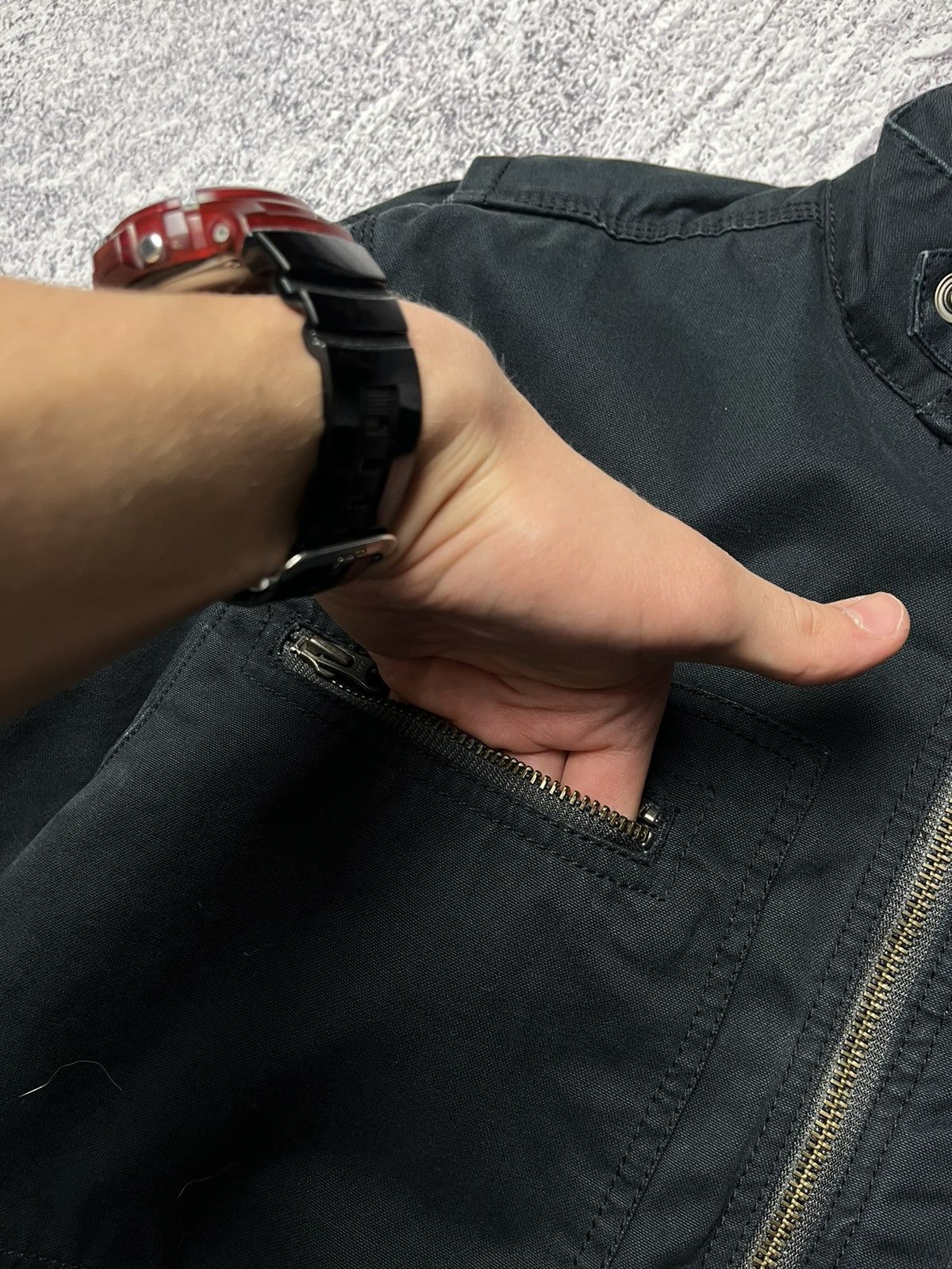 Nike Vintage Nike Denim Jacket omber Rare Pocket Zip Size L/ Size US M / EU 48-50 / 2 - 11 Thumbnail