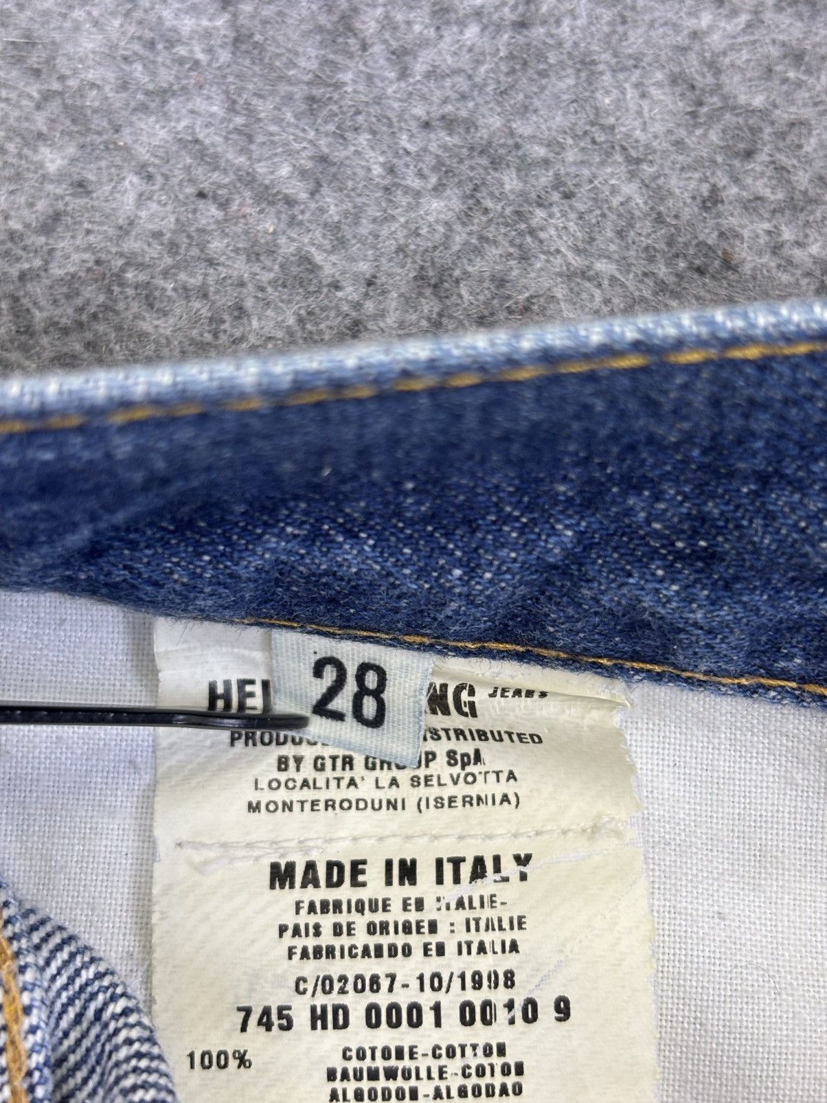 Helmut Lang 💥Vintage Helmut Lang💥90s Classic Raw Italian Cut Denim K12 Size US 29 - 16 Thumbnail