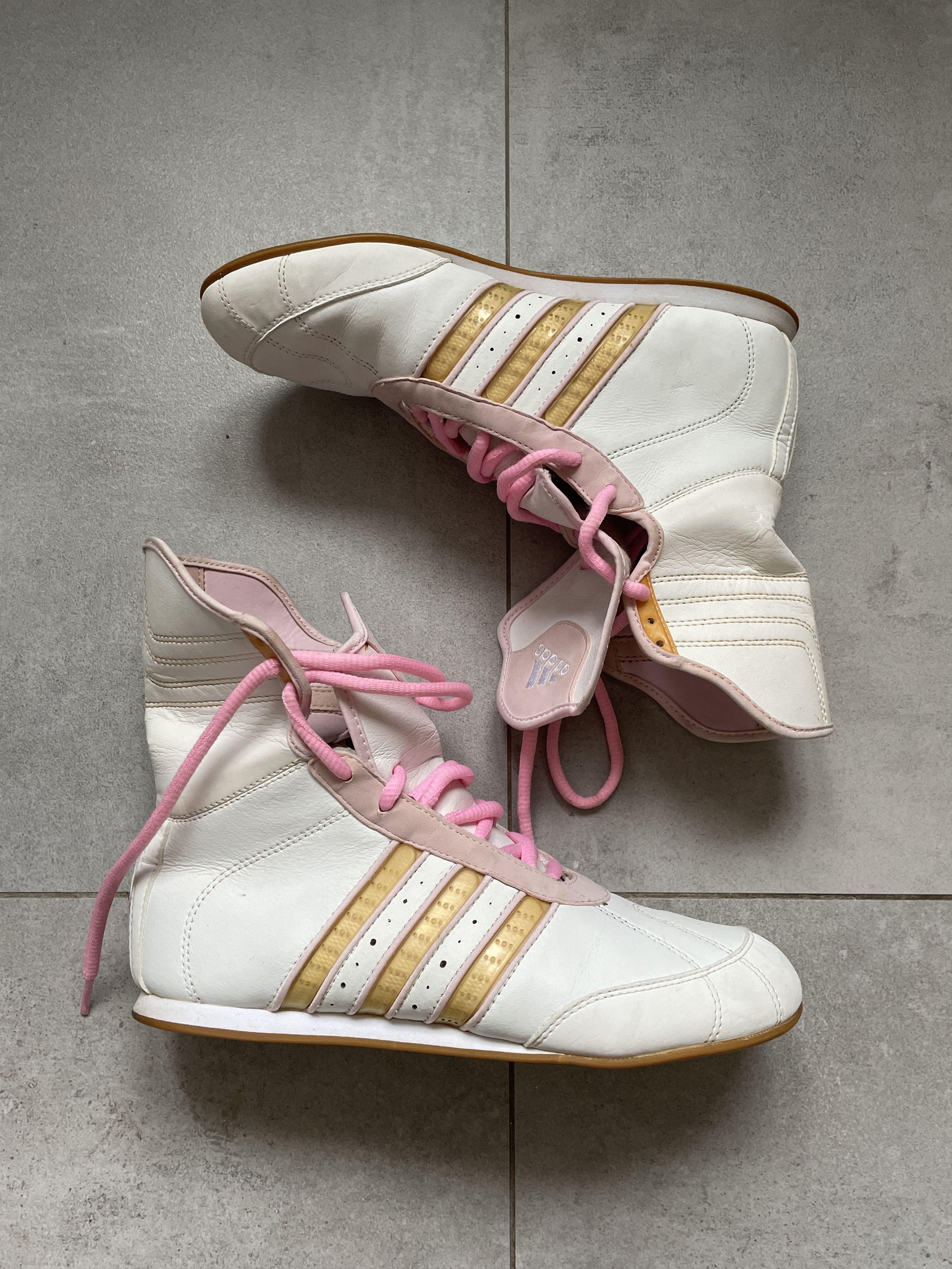 Adidas Sportswear ADIDAS HERCULES FREDDIE MERCURY WRESTLING HIGHTOP WHITE PINK Grailed