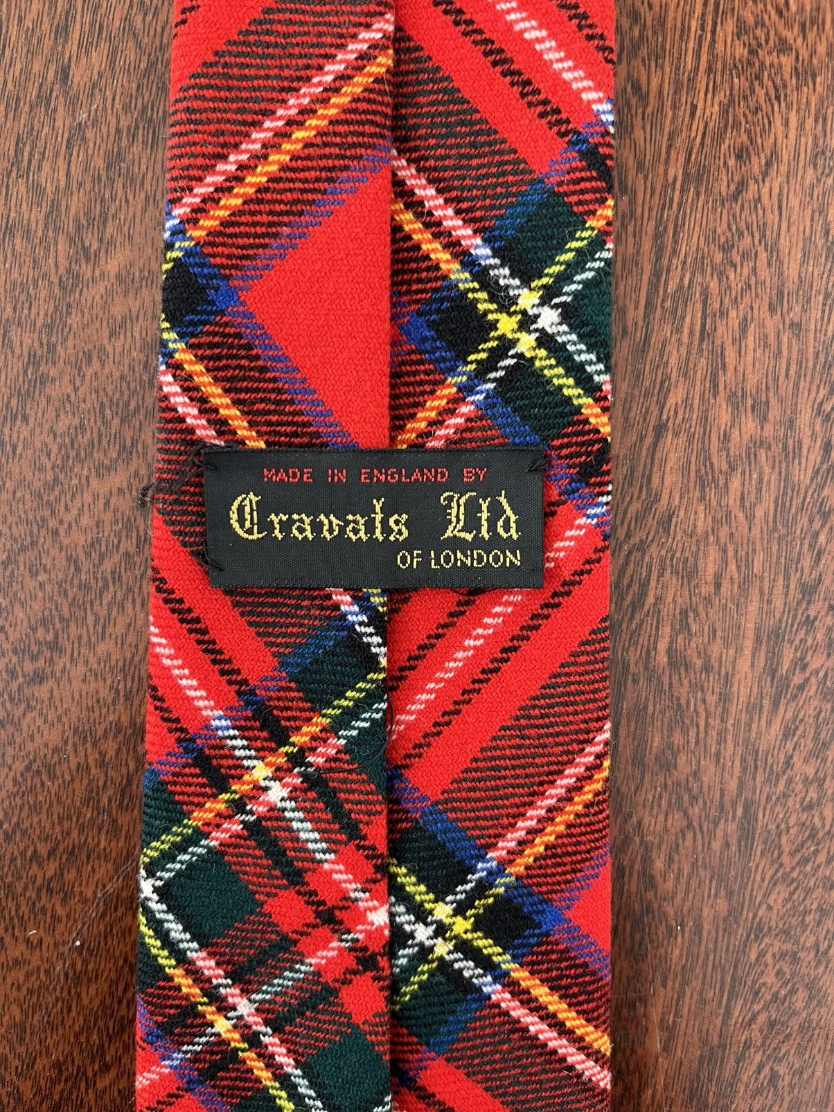 Other Cravats Ltd of London Wool Red Tartan Tie Size ONE SIZE - 2 Thumbnail