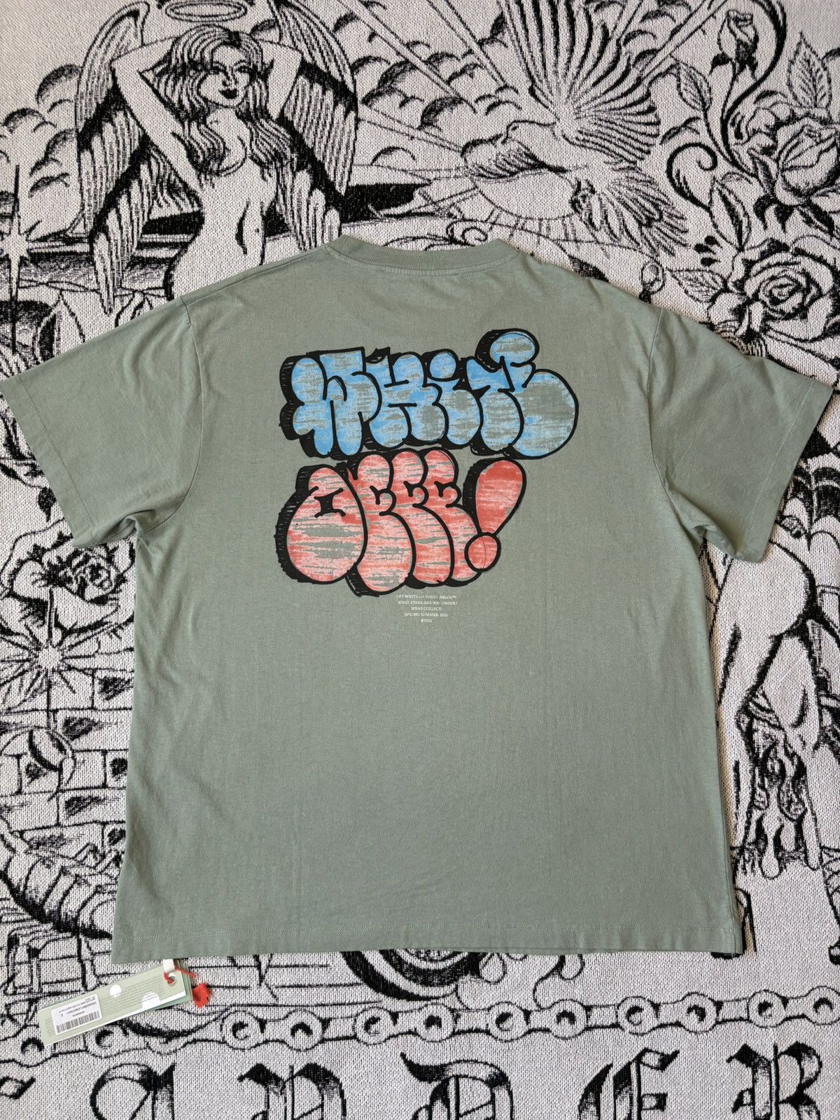 Off-White WHITE OFFF! GRAFFITI OVERSIZED S/S JADEITE Size US L / EU 52-54 / 3 - 2 Thumbnail