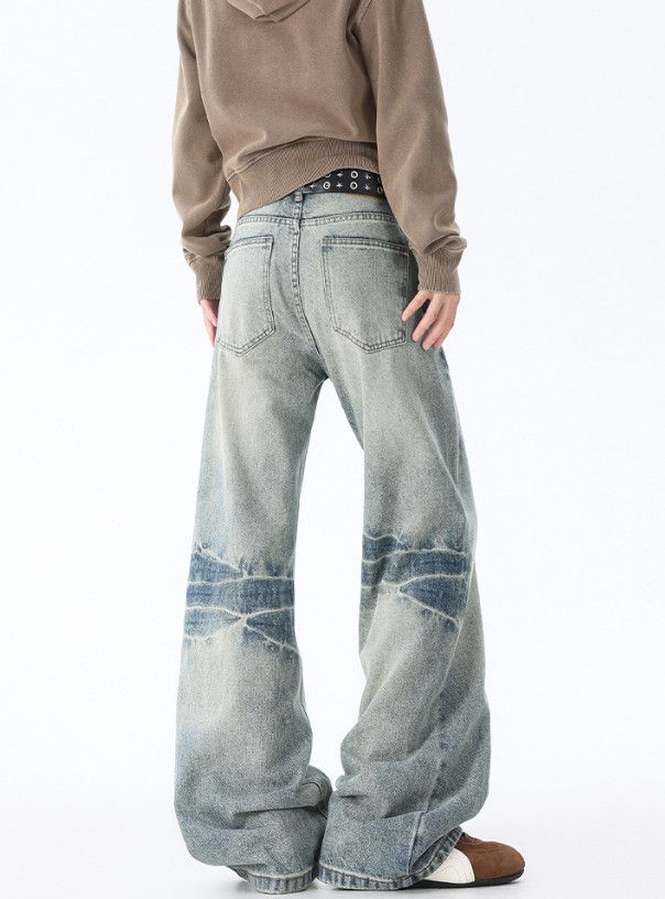 Vintage American high street men's distressed loose flared jeans Size US 32 / EU 48 - 5 Thumbnail