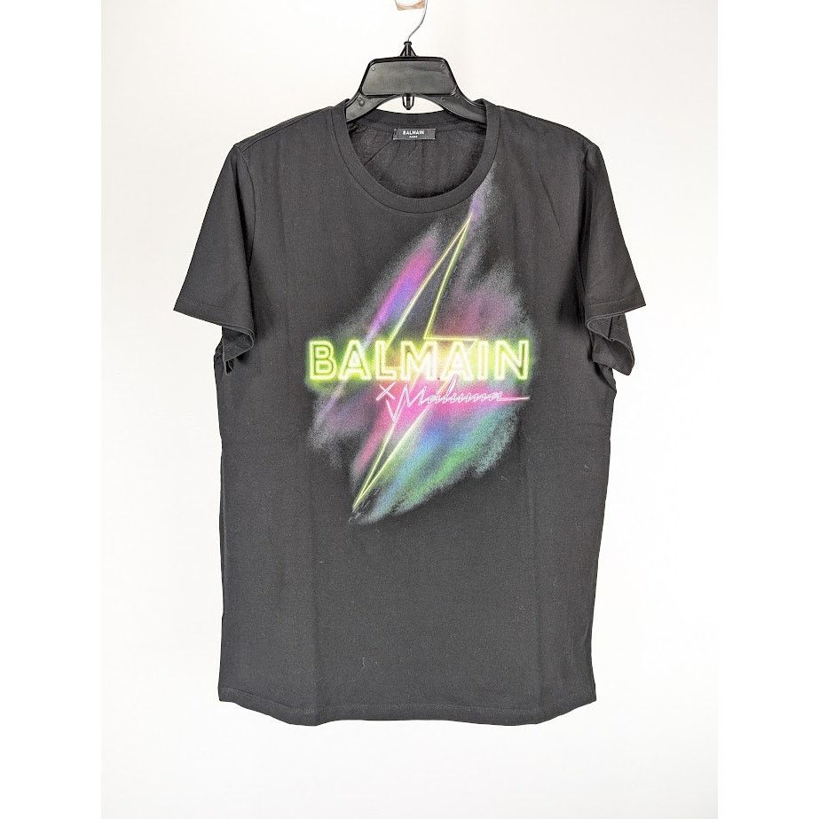 Balmain o1rshd1 Q:2 / Logo T-Shirt in Black Size US M / EU 48-50 / 2 - 1 Thumbnail