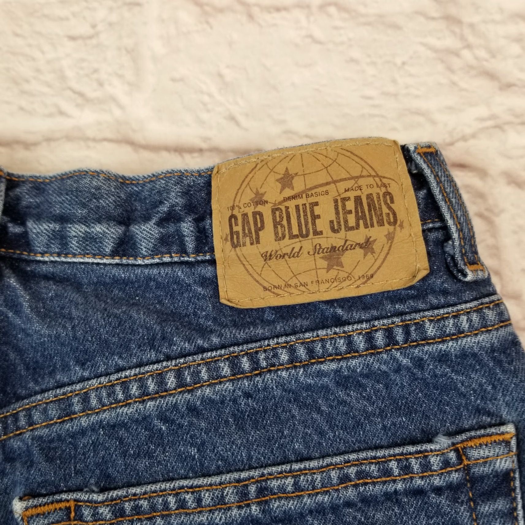 Gap GAP Classic Womens Jeans Blue 100% Cotton High Rise Denim Straight Leg Size 30W Size 30" / US 8 / IT 44 - 7 Thumbnail