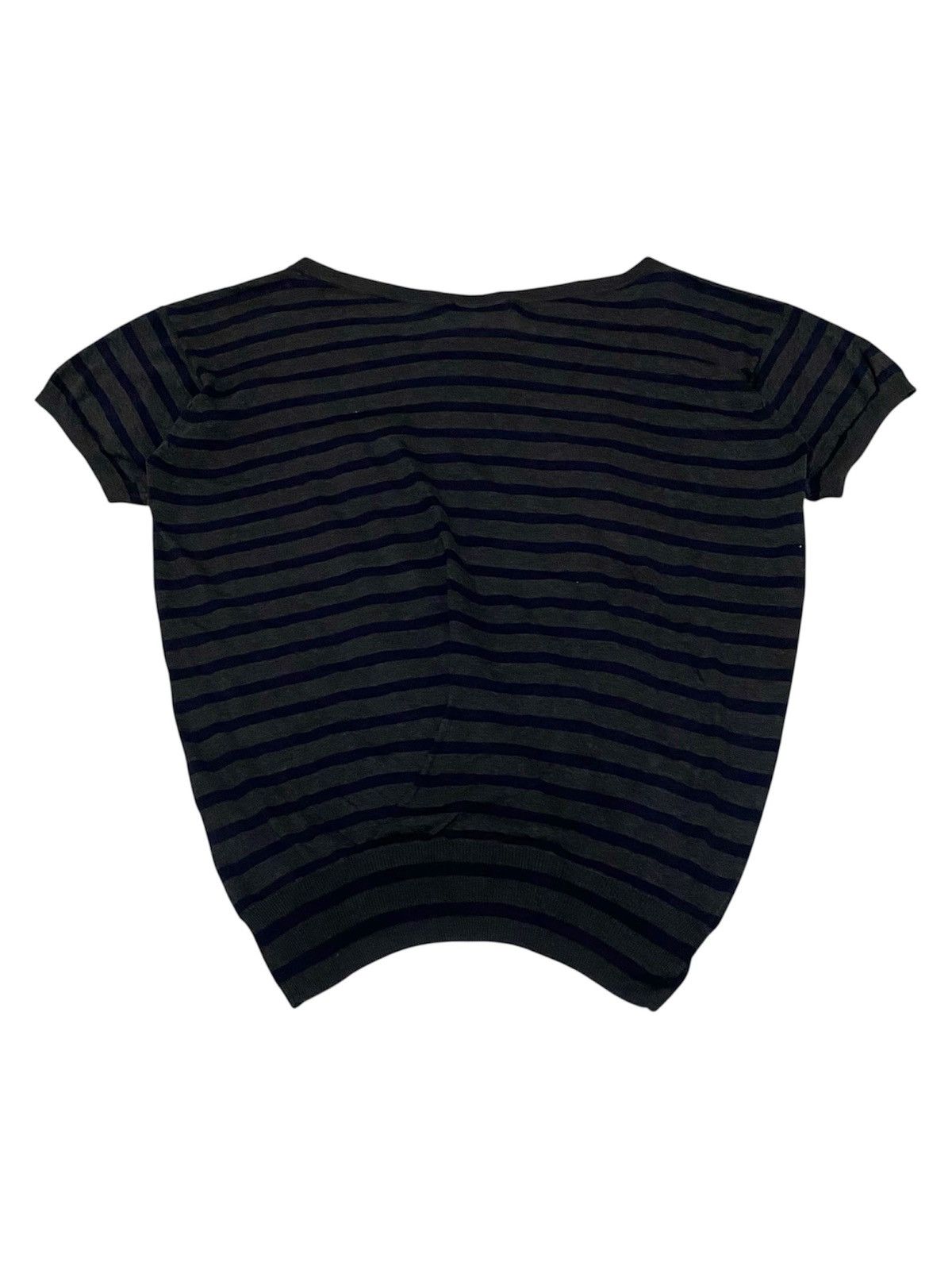 Zucca Zucca by Issey Miyake Pocket Stripe Pleated Knit Tee Size M / US 6-8 / IT 42-44 - 2 Thumbnail