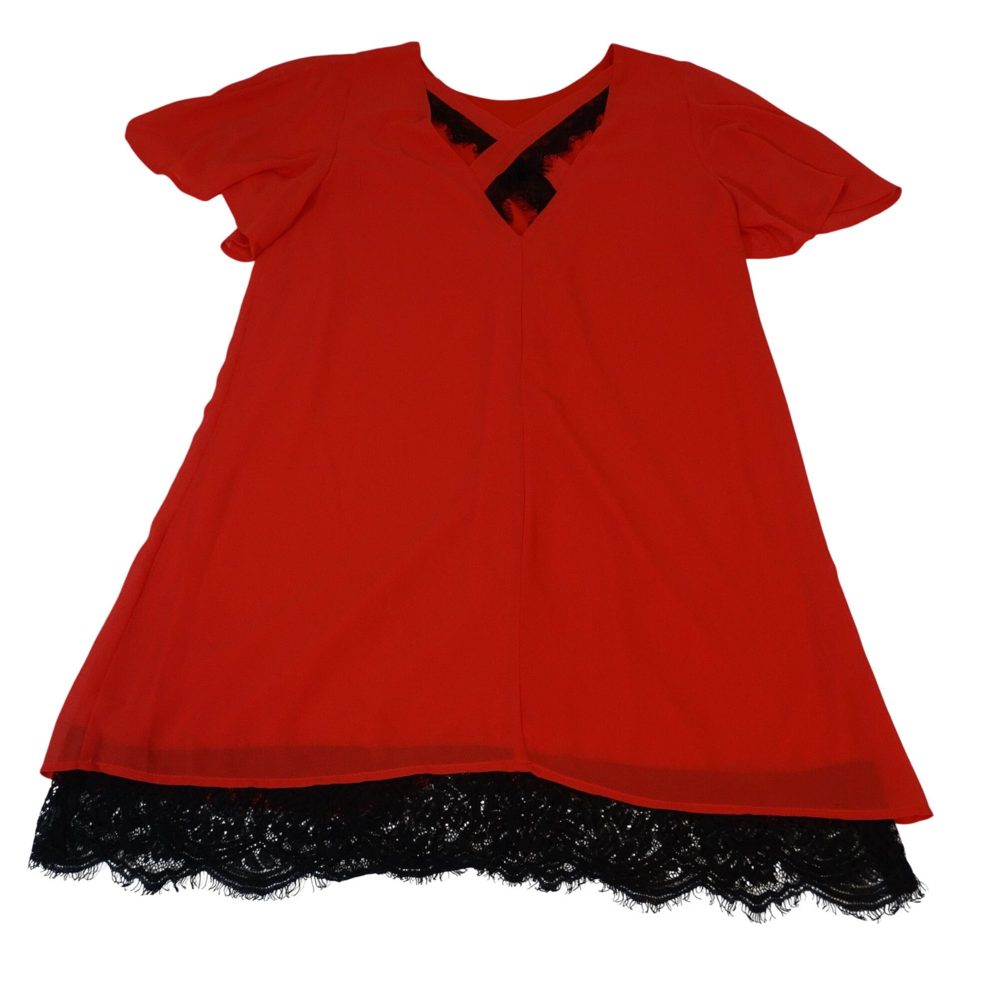 Other Ya Los Angeles Orange Flutter Sleeve Shift Dress Size L Size L / US 10 / IT 46 - 5 Thumbnail