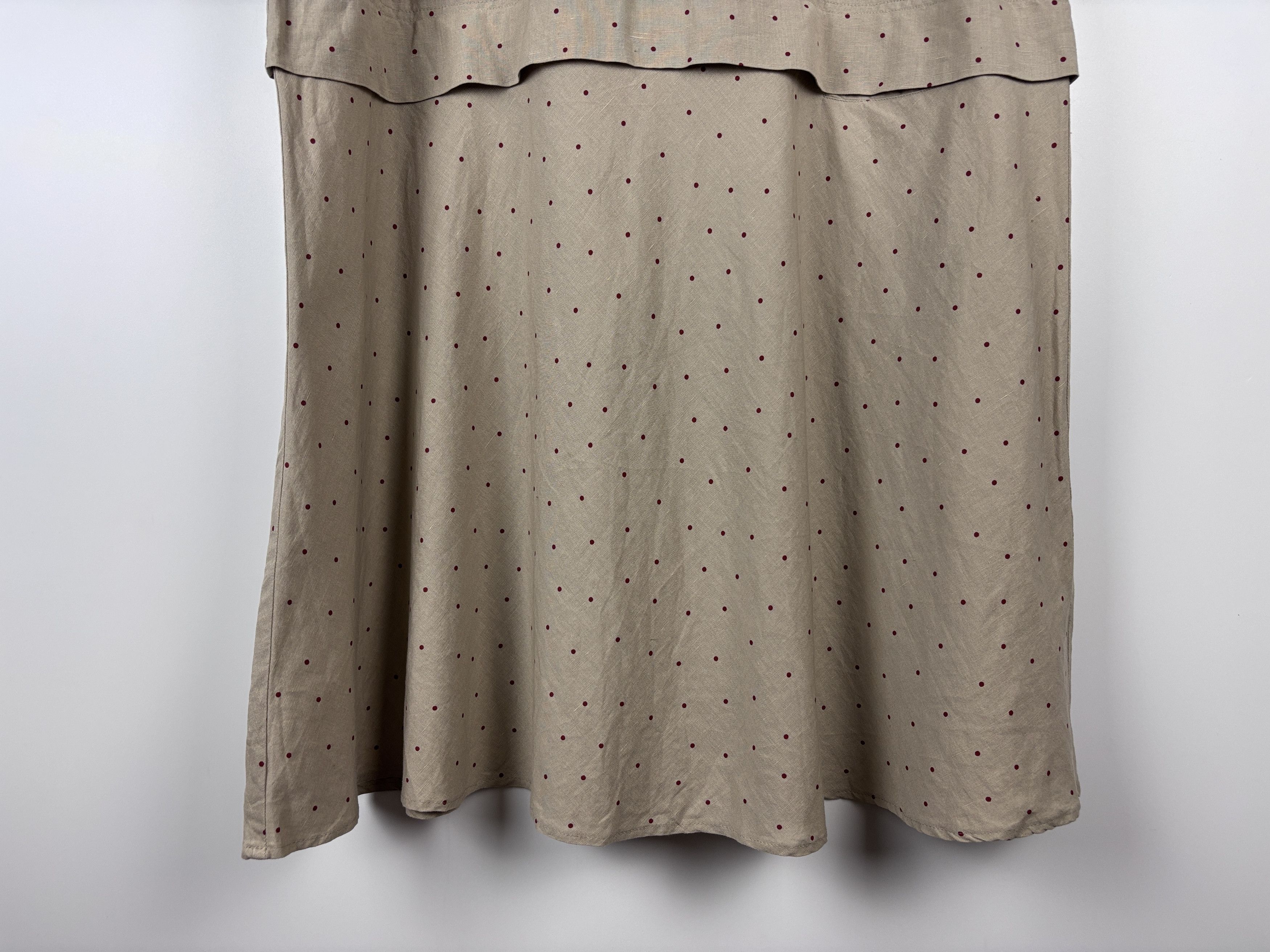 Gudrun Sjoden Gudrun Sjoden Polka Dot Linen Tunic Dress Beige Size XL Size XL / US 12-14 / IT 48-50 - 3 Thumbnail