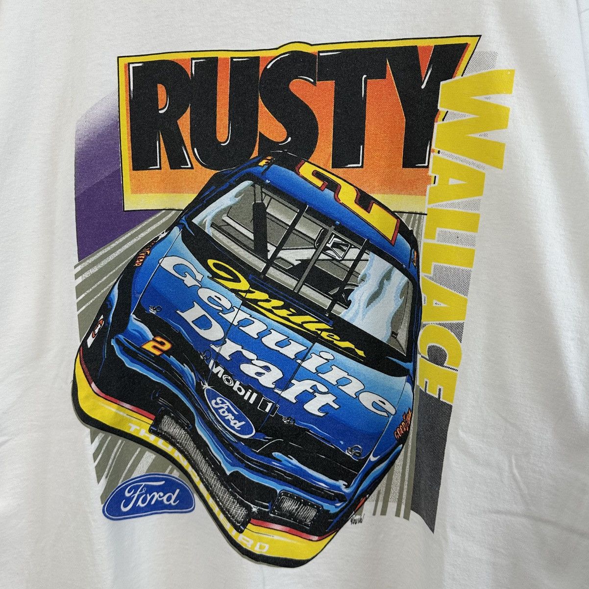 NASCAR × Vintage Vintage Rusty Wallace Nascar T Shirt XL Ford Racing Size US XL / EU 56 / 4 - 1 Thumbnail