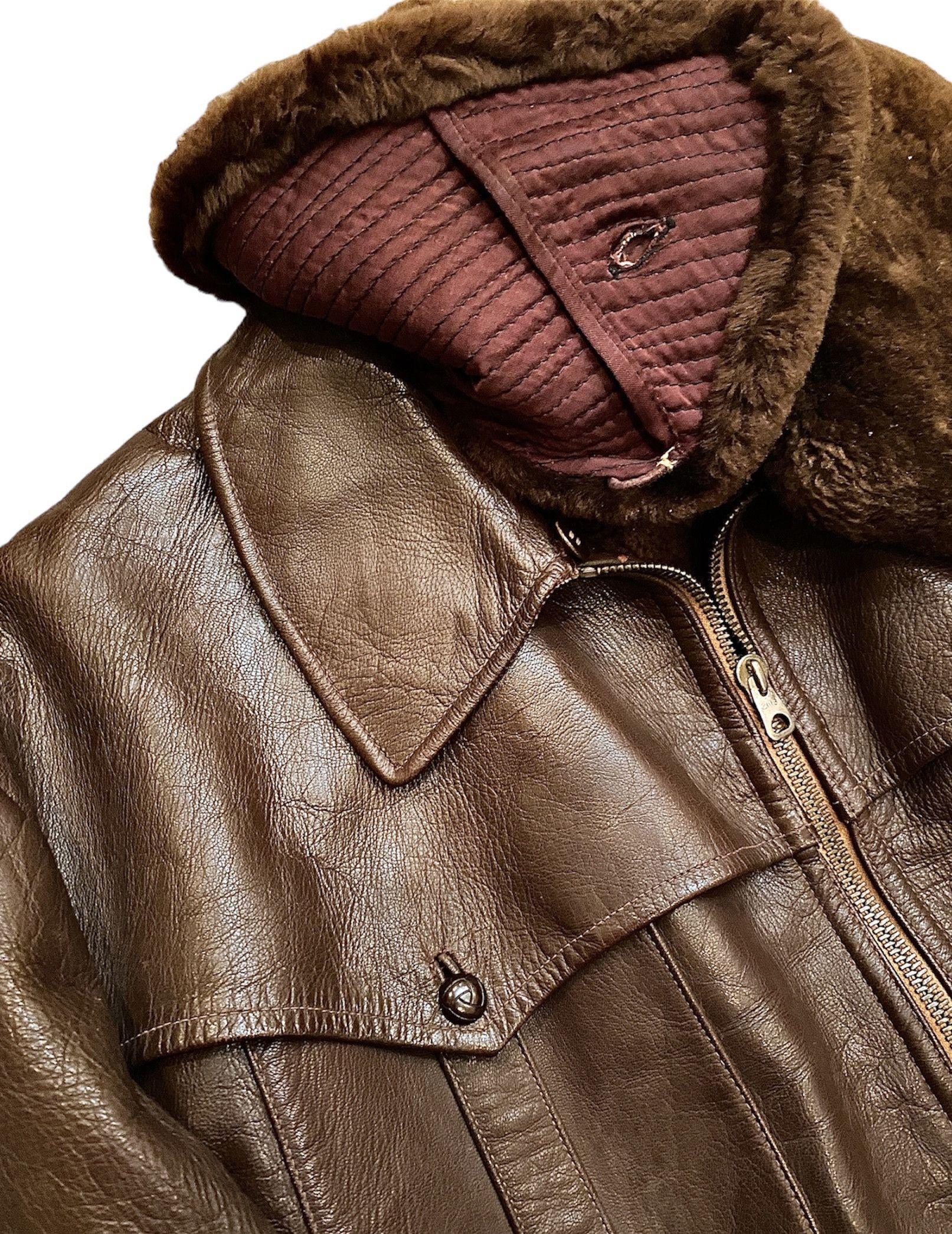 -40s WWⅡ German luftwaffe Flight Jacket 40's] WWⅡ German Air Force Winter Flight Jacket 