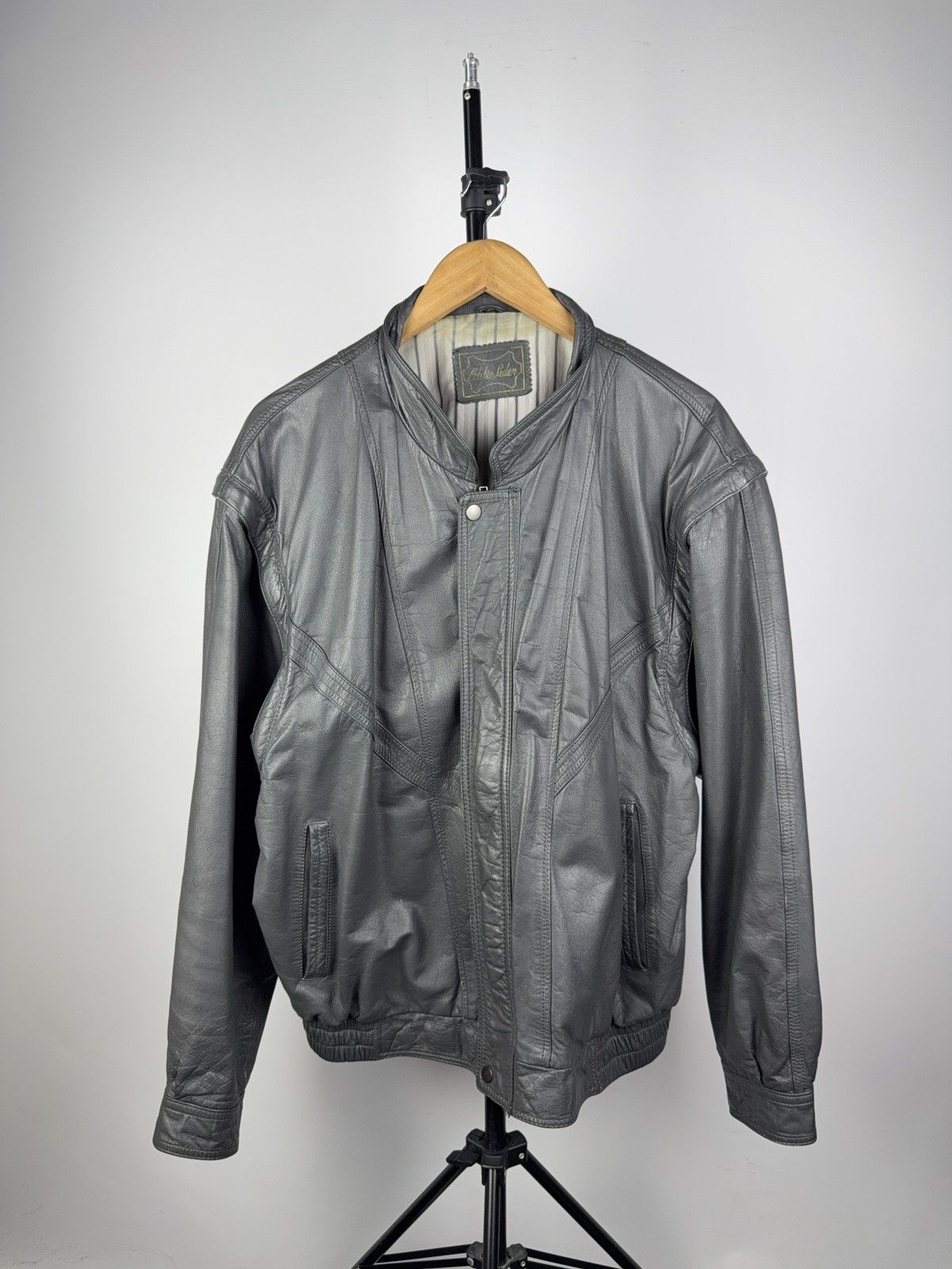 Vintage Vintage 90s Avant Garde Leather Biker MOTO Y2K Jacket Size US M / EU 48-50 / 2 - 1 Thumbnail