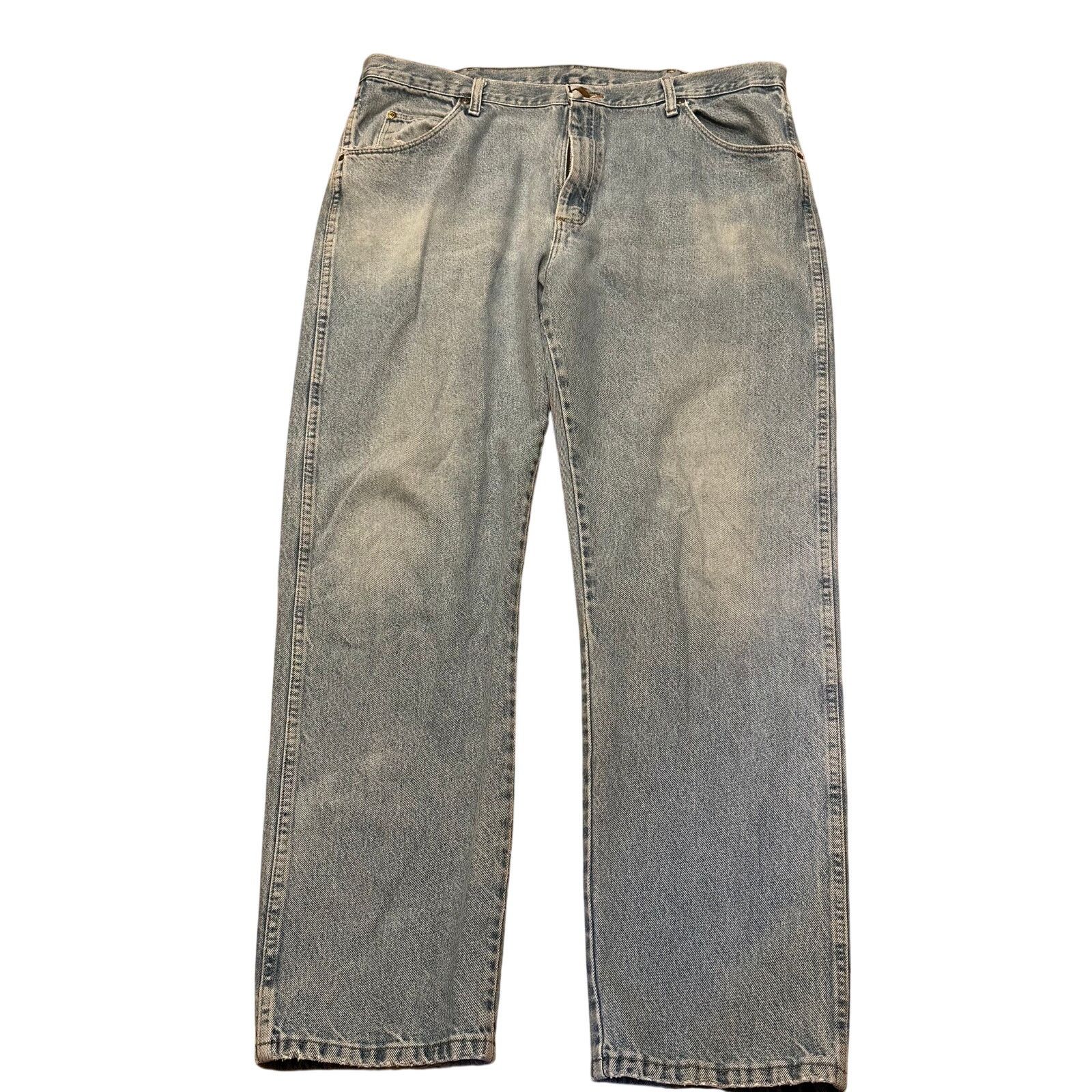 Wrangler Wrangler Regular Fit Jeans Men 40x32 Light Wash Straight Leg Size US 40 / EU 56 - 2 Thumbnail