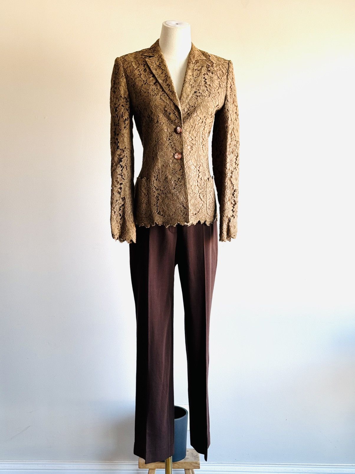 Vintage × plein sud Vintage Plein Sud Chocolate brown wool trousers sz 40 Size 28" / US 6 / IT 42 - 4 Thumbnail