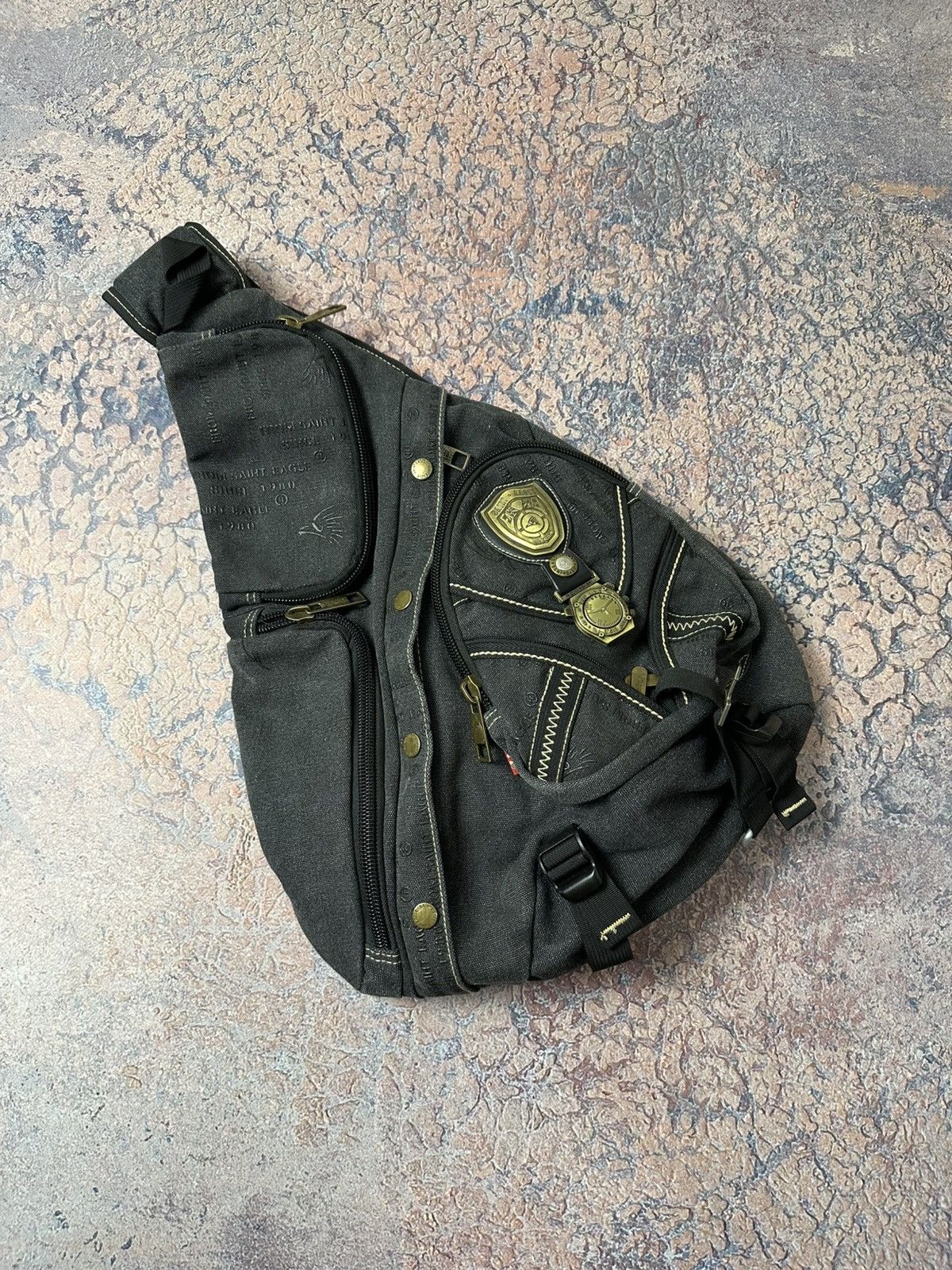 Sling Bag Diesel Style Vintage Y2K Cargo Bag Pocket