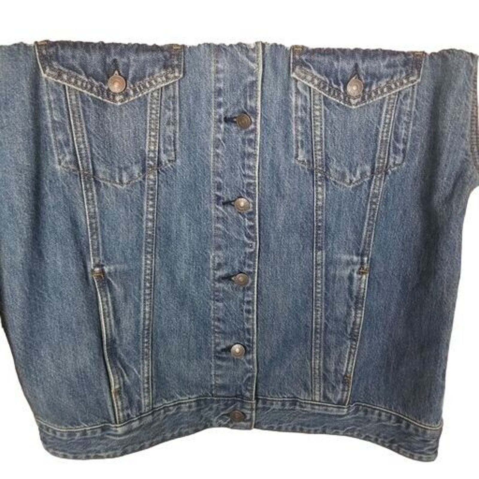 American Eagle Outfitters American Eagle Womens Denim Jacket Faux Sherpa Sz M Western Size M / US 6-8 / IT 42-44 - 4 Thumbnail