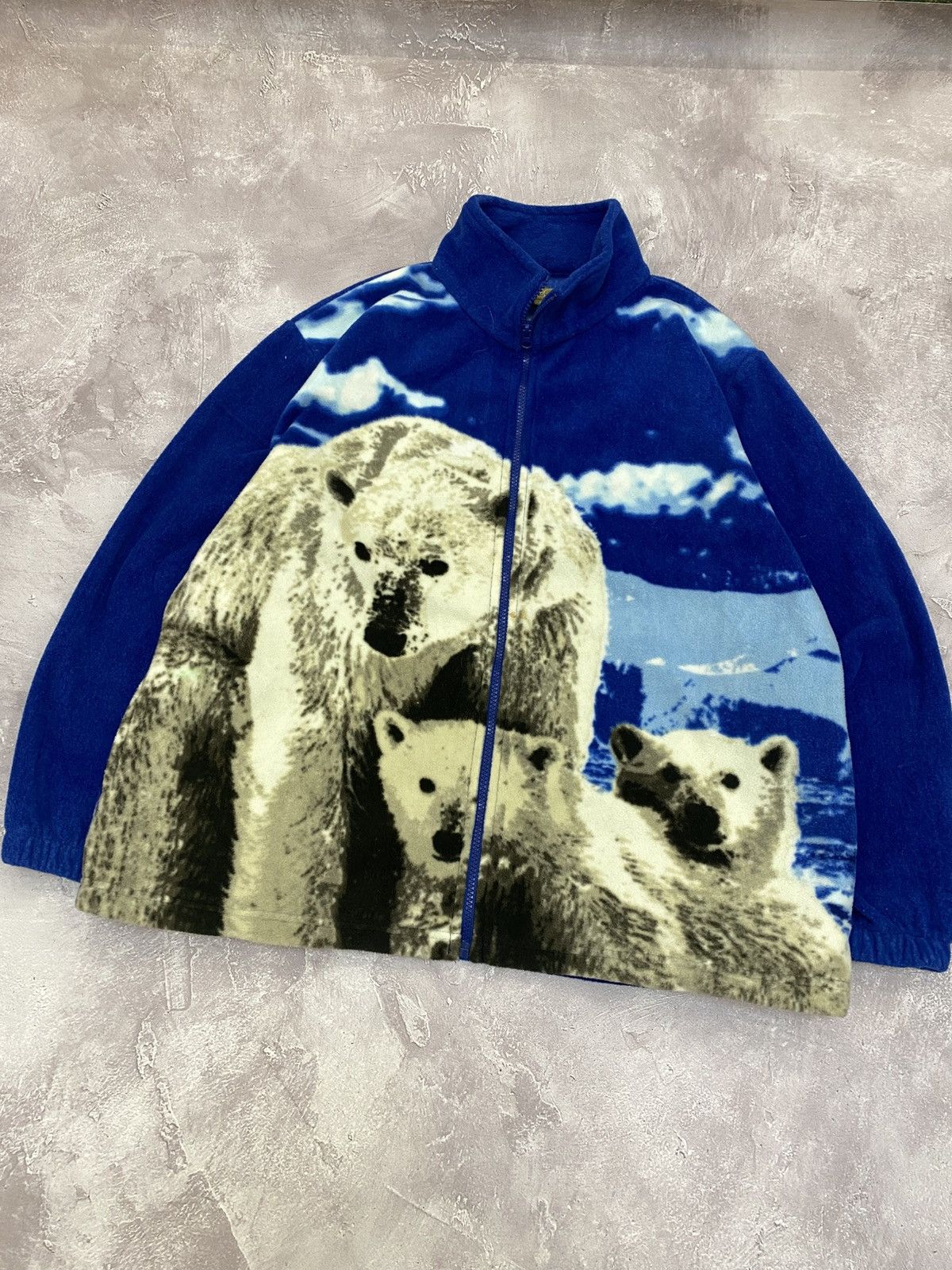Vintage Vintage Polar Bear Full Zip Fleece All Over Print Hype Retro Size US M / EU 48-50 / 2 - 2 Thumbnail