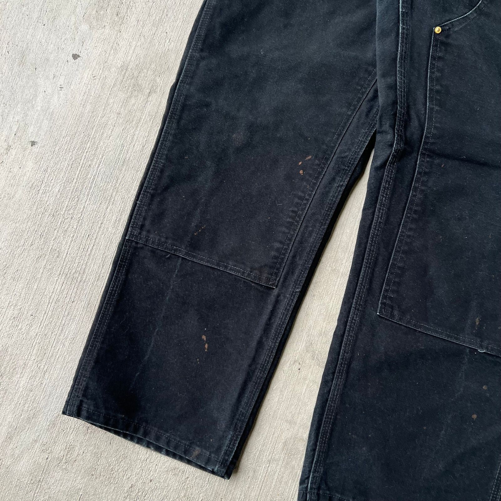 Carhartt × Vintage Vintage Y2K Carhartt black double knee work carpenter pants Size US 35 - 3 Thumbnail