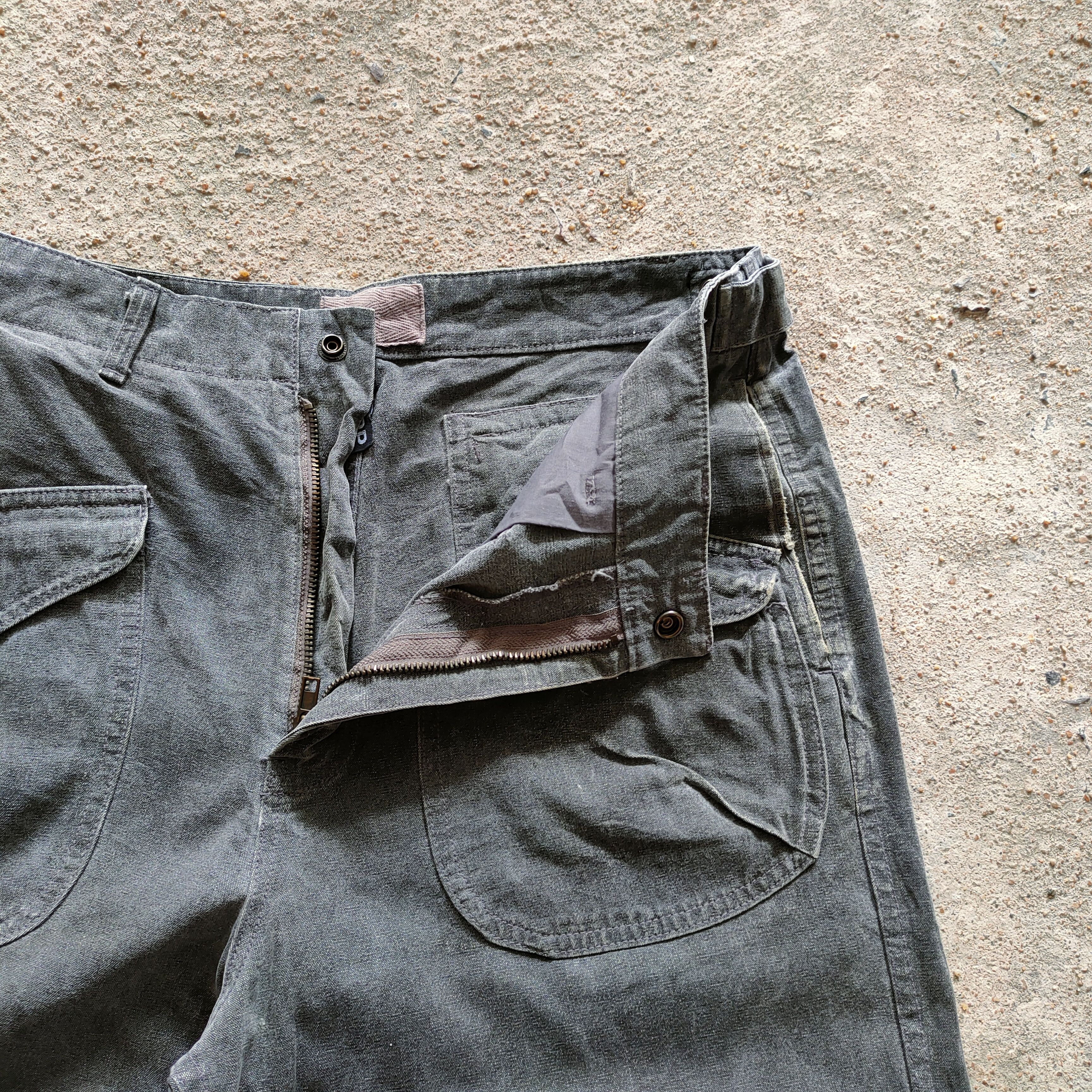 Japanese Brand VINTAGE FRP FADED BLACK ANKLE ZIP BUSH PANTS Size US 32 / EU 48 - 5 Thumbnail