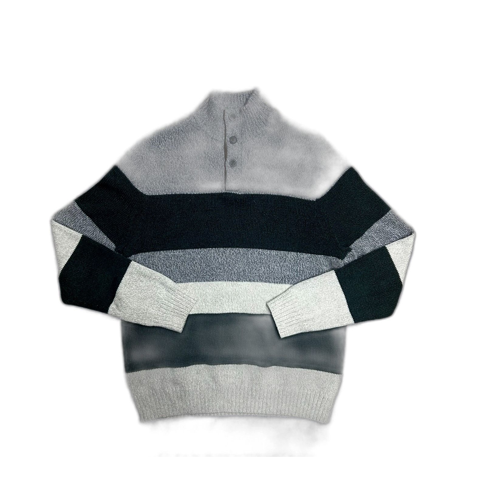 Chaps Chaps Classic-Fit Striped Mockneck Pullover Collared Sweater Size US L / EU 52-54 / 3 - 1 Thumbnail