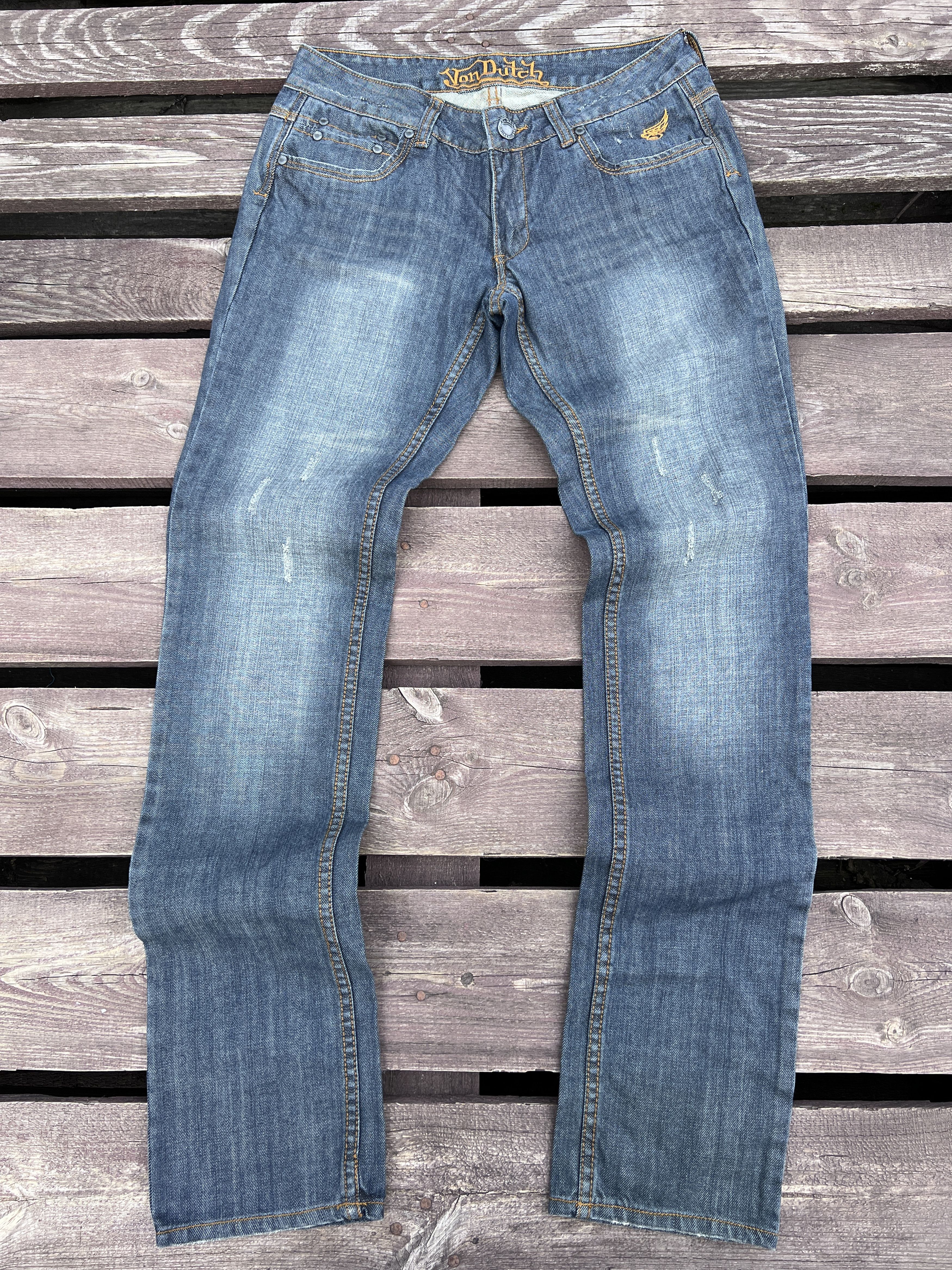 Vintage Vintage Y2K Von Dutch Denim Jeans Size 30" / US 8 / IT 44 - 2 Thumbnail