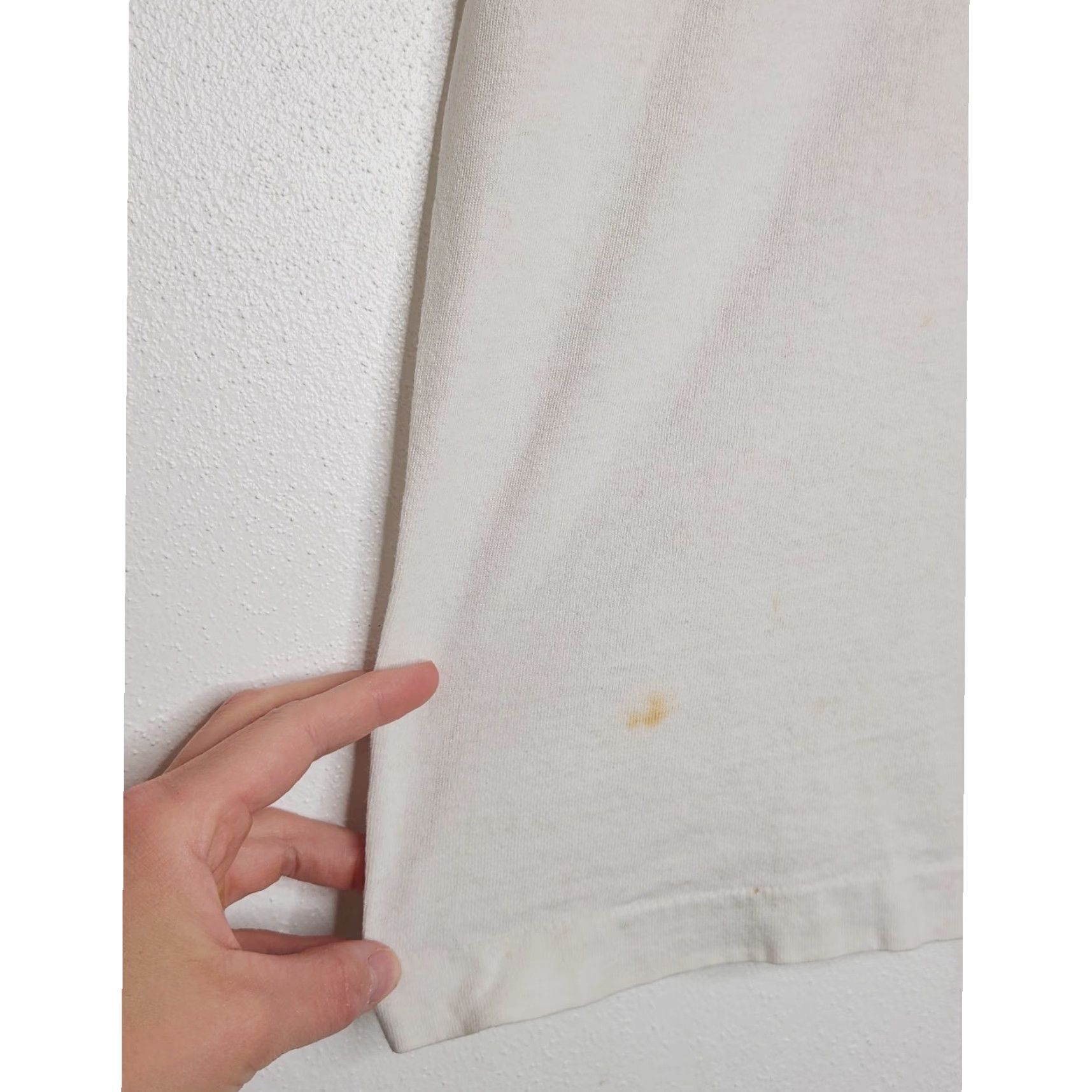 Fruit Of The Loom VINTAGE y2k Cadillac Joes Car Auto Double Sided Single Stitch Large Faded Worn Shirt Mens Large White Fruit of the Loom 90s Size US L / EU 52-54 / 3 - 6 Thumbnail