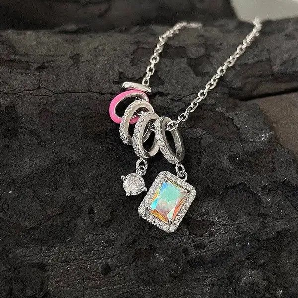 Other Multiple Circle Coloured Pendant Necklace Size ONE SIZE - 1 Thumbnail
