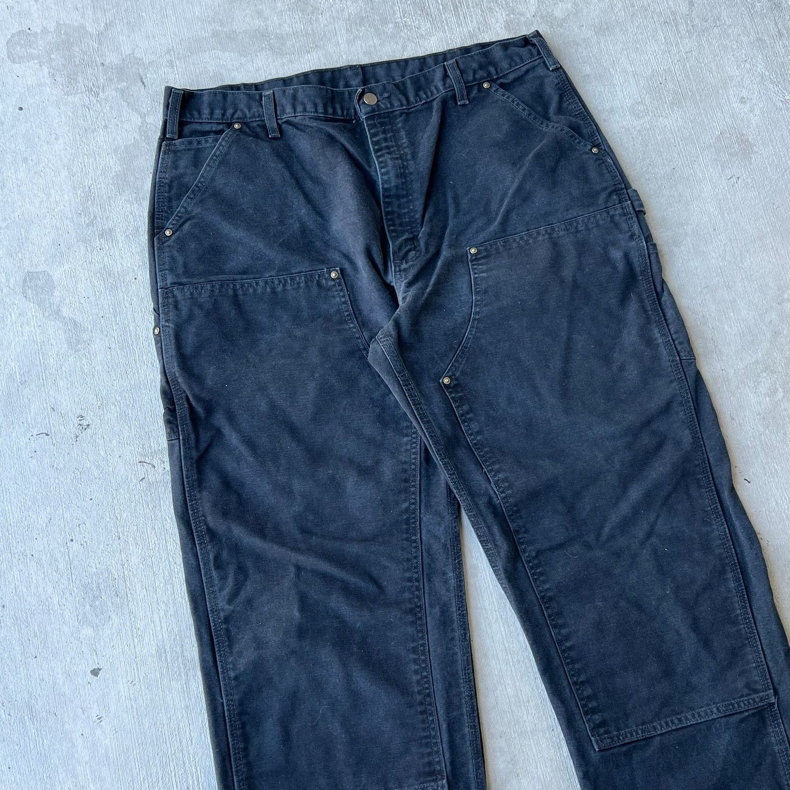 Carhartt × Vintage Carhartt black double knee work wear carpenter pants Size US 39 - 2 Thumbnail