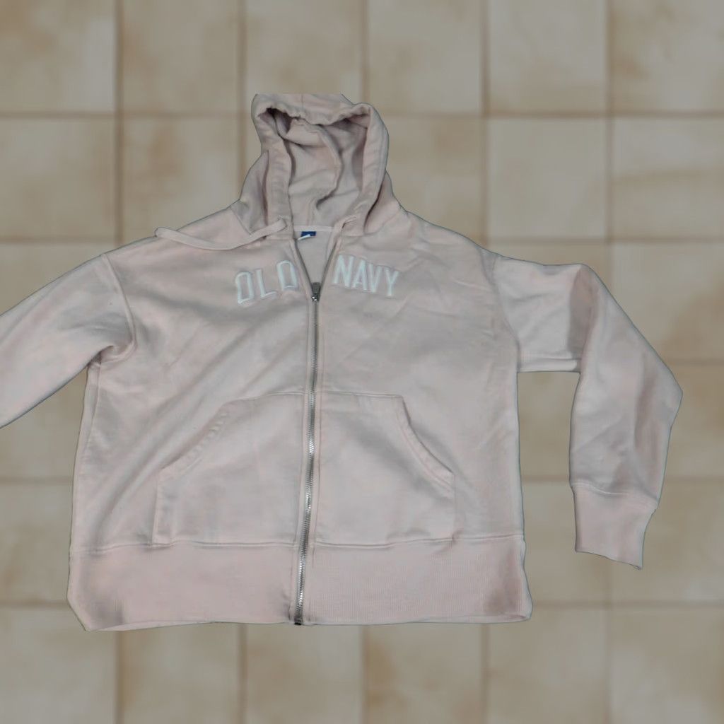 Old Navy Old Navy Womens Sweater Pullover Zip Knit Pink Small Crew Neck Puff Sleeve Bow Button Full Zip - Mens? Size S / US 4 / IT 40 - 1 Thumbnail