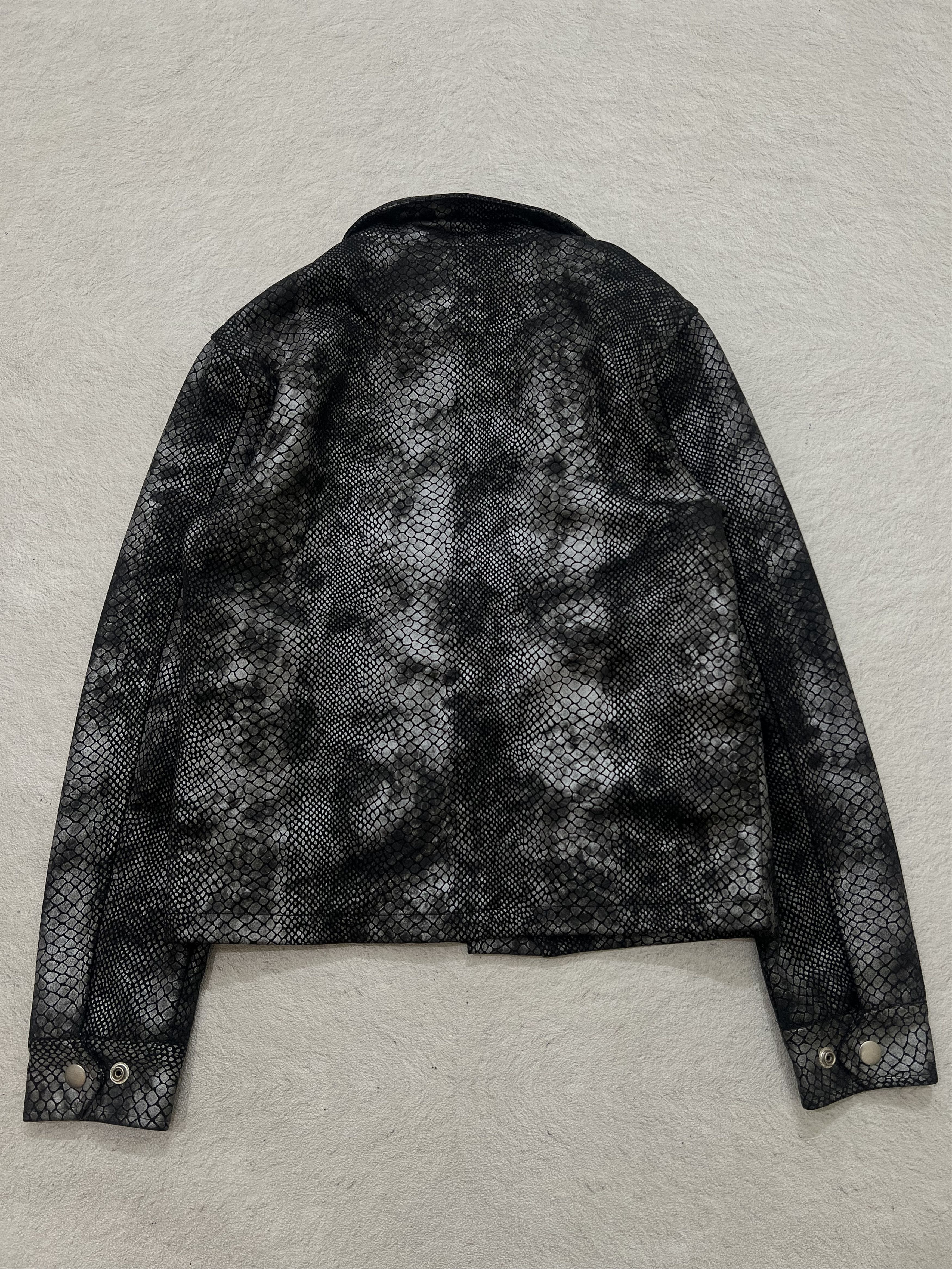 Japanese Brand 2000s Y's Snake Phyton Wax Asymmetric Biker y2k Lgb Ifsix Size US S / EU 44-46 / 1 - 2 Thumbnail