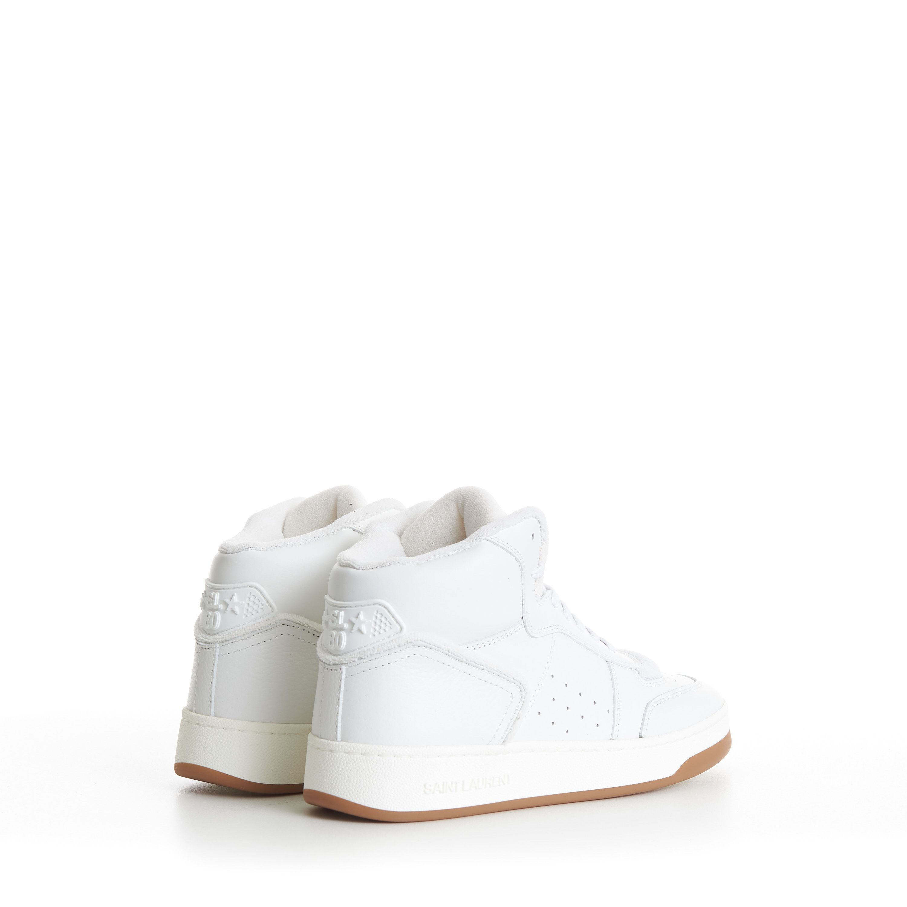 Saint Laurent Paris SL/80 Vintage White Mid-top Sneakers Size US 10 / EU 43 - 8 Thumbnail
