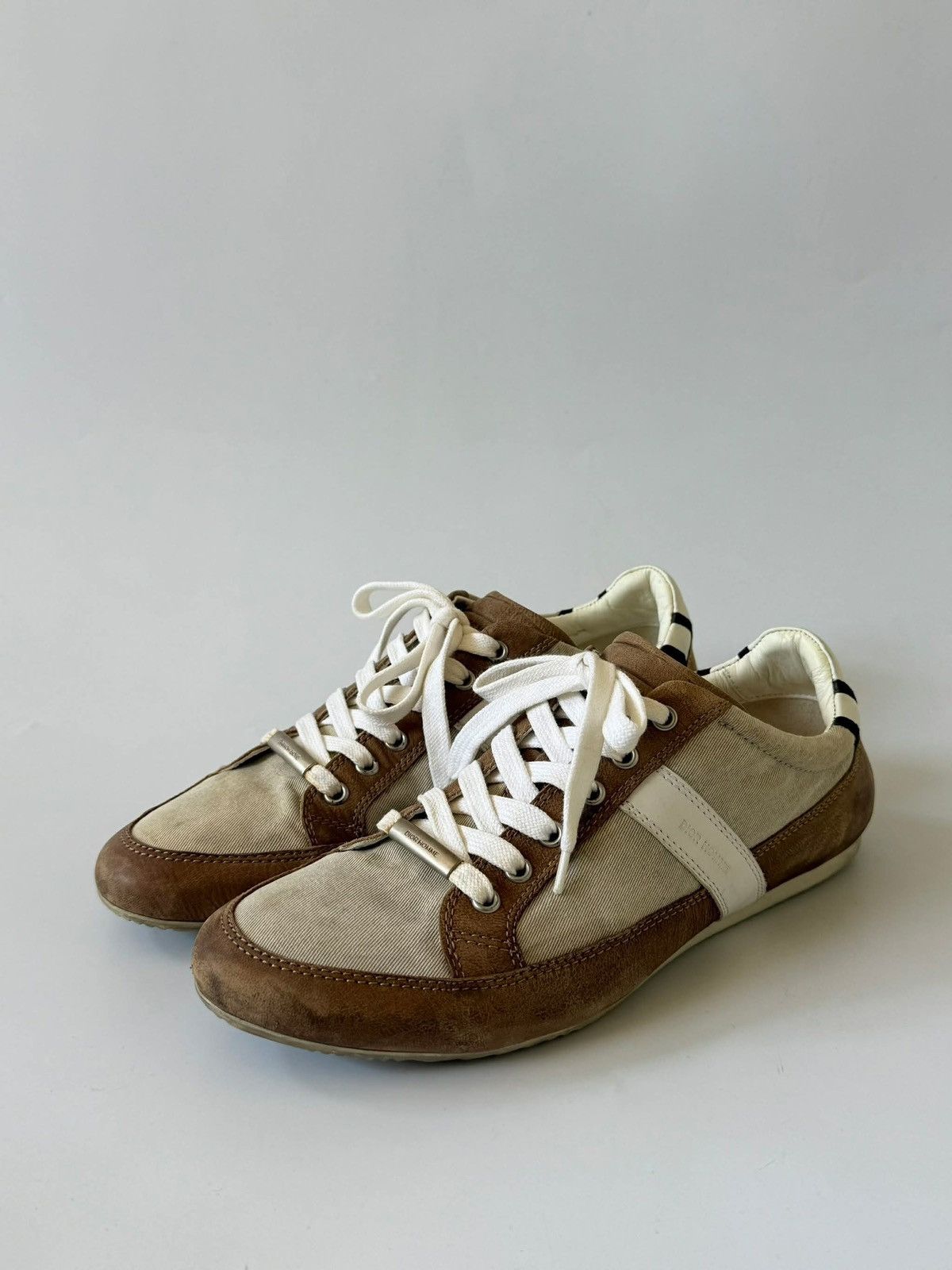 Dior Dior Homme Brown Canvas and Suede Low Top Sneakers Size US 7.5 / EU 40-41 - 1 Thumbnail