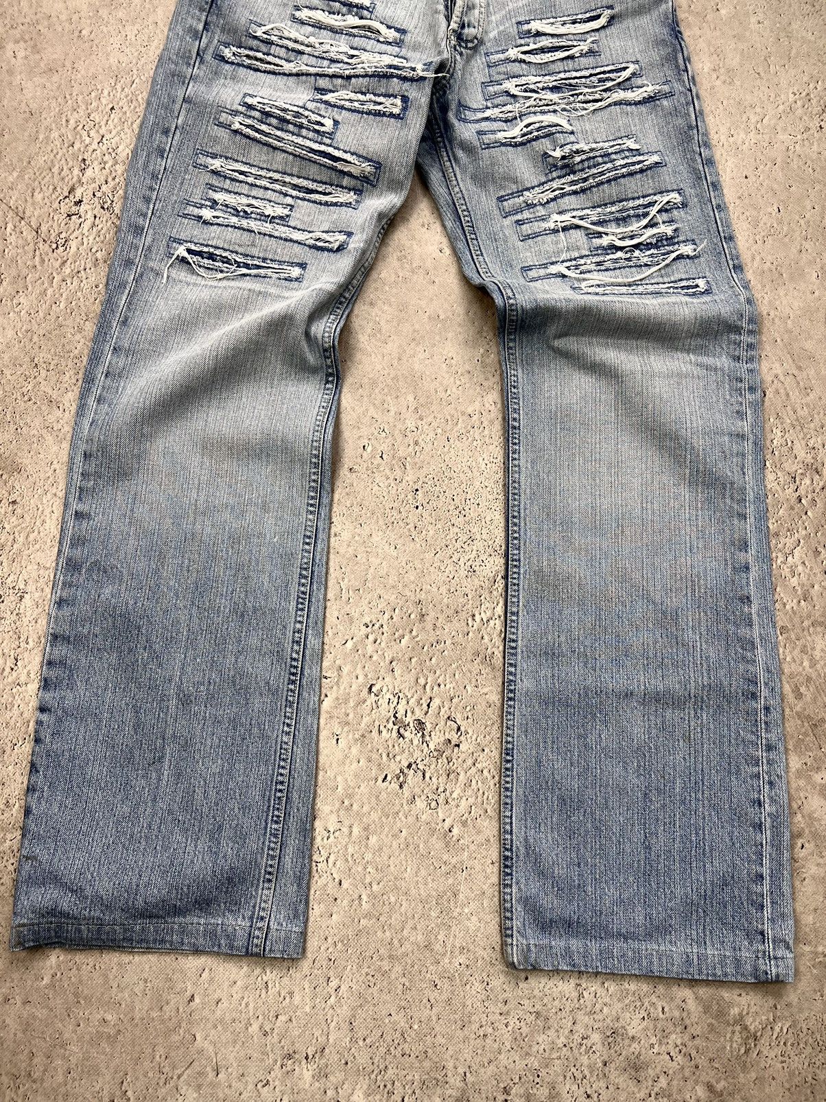 Diesel × Japanese Brand Diesel Dirty Pants FADED crash DENIM THRASHED Y2k Distressed Size US 32 / EU 48 - 3 Thumbnail