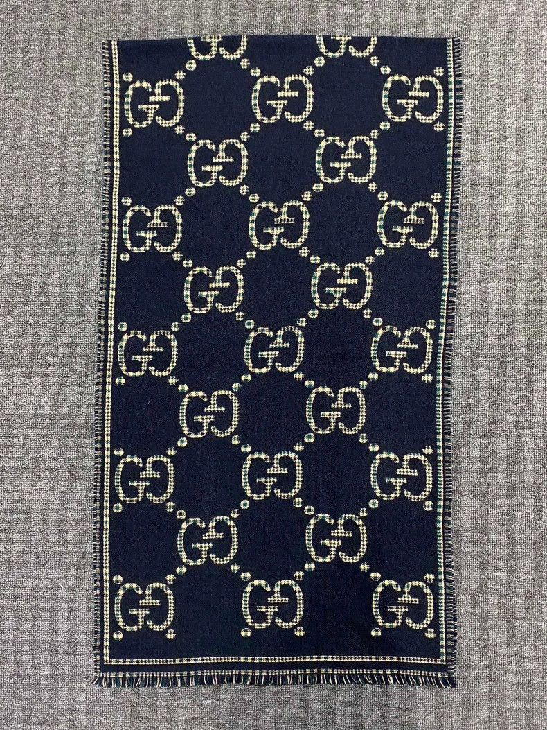 Gucci Gucci Full-print double-sided wool scarf 2506-Nextarrow Size ONE SIZE - 3 Thumbnail