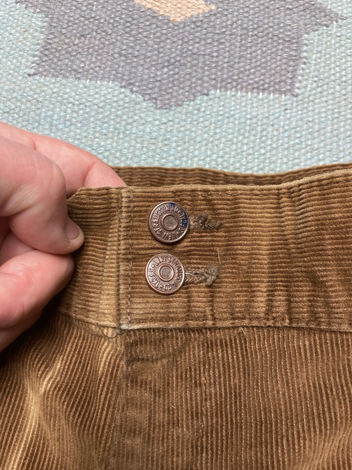 Levi's × Vintage 70s Levi’s corduroy bell bottoms elephant flare fade 9 24x31 Size 24" / US 00 / IT 34 - 10 Thumbnail