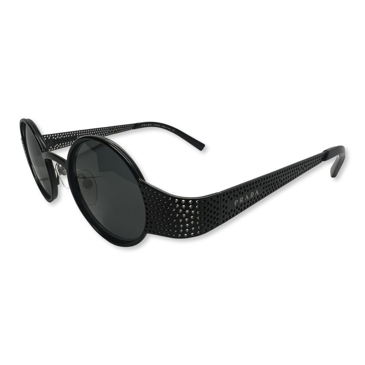 image of Prada Vintage Titanium Sunglasses in Black, Men's
