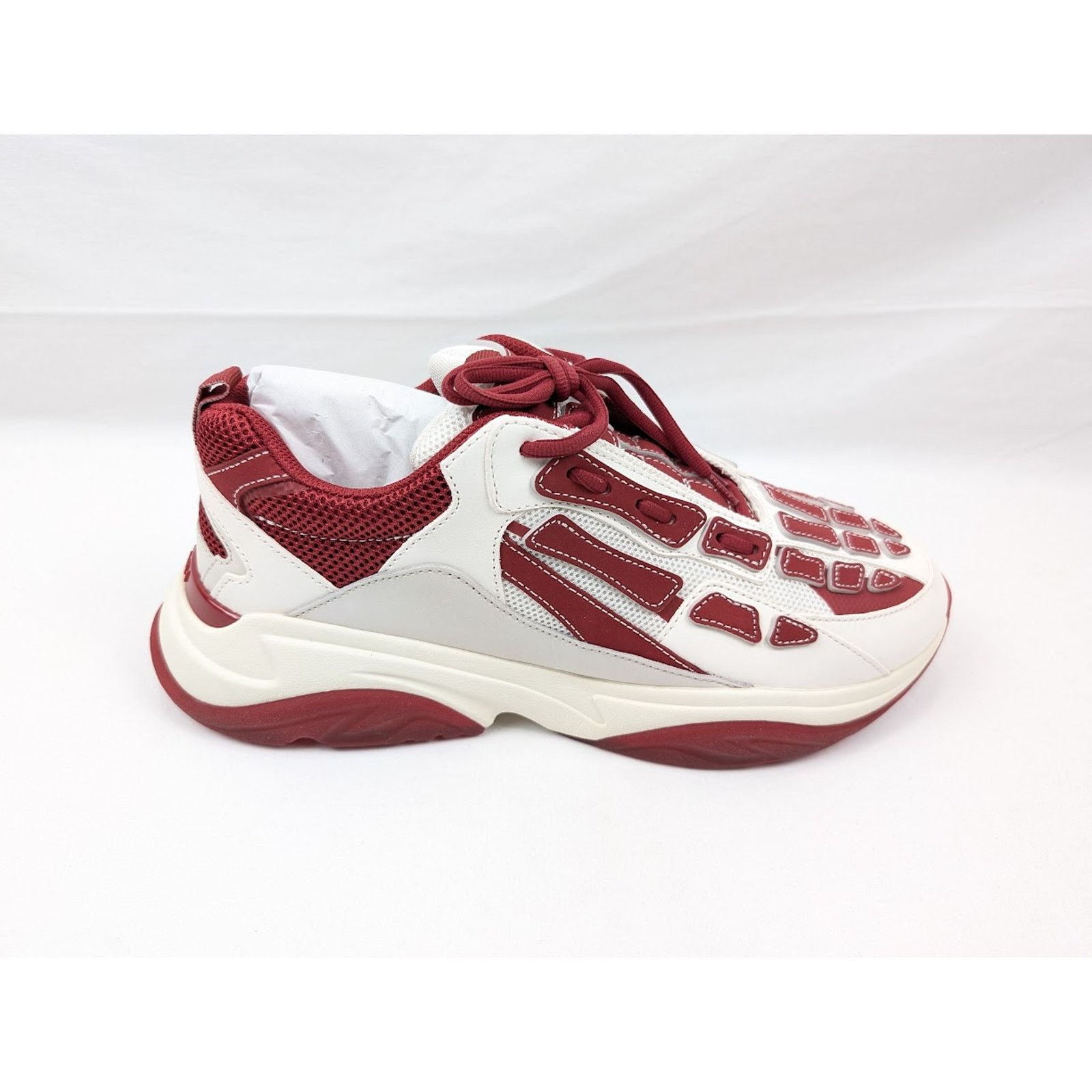 Amiri o1rshd1 Q:3 / Bone Runner in Cream/Red Size US 9 / EU 42 - 1 Thumbnail