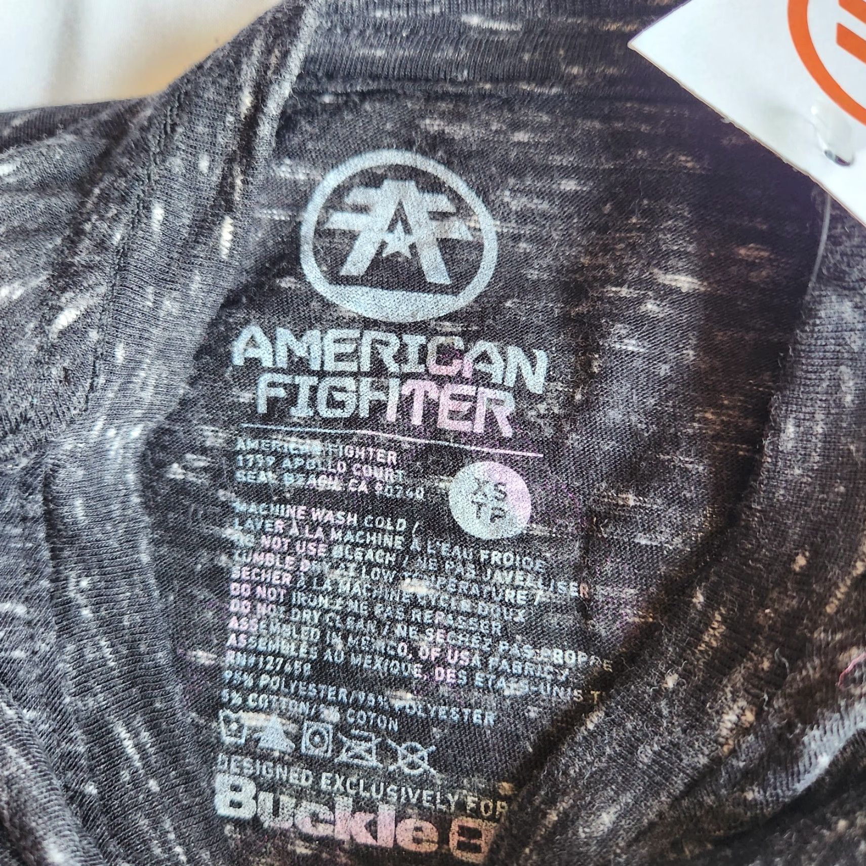 Vintage American Fighter By Affliction Siens Heights Women's XS Black LS Graphic T-Shirt Long Sleeve MMA Athletic Gymwear Biker Tee Size XS / US 0-2 / IT 36-38 - 6 Thumbnail